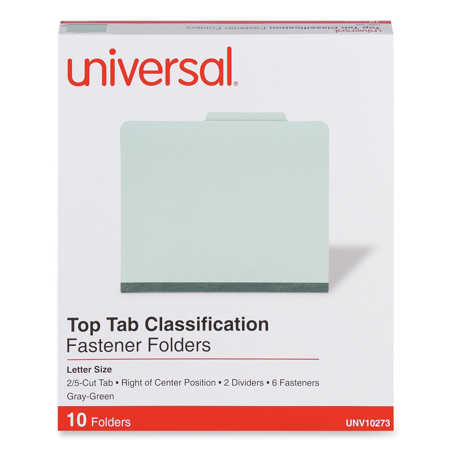 6-Section Classification Folders | Letter, Gray
