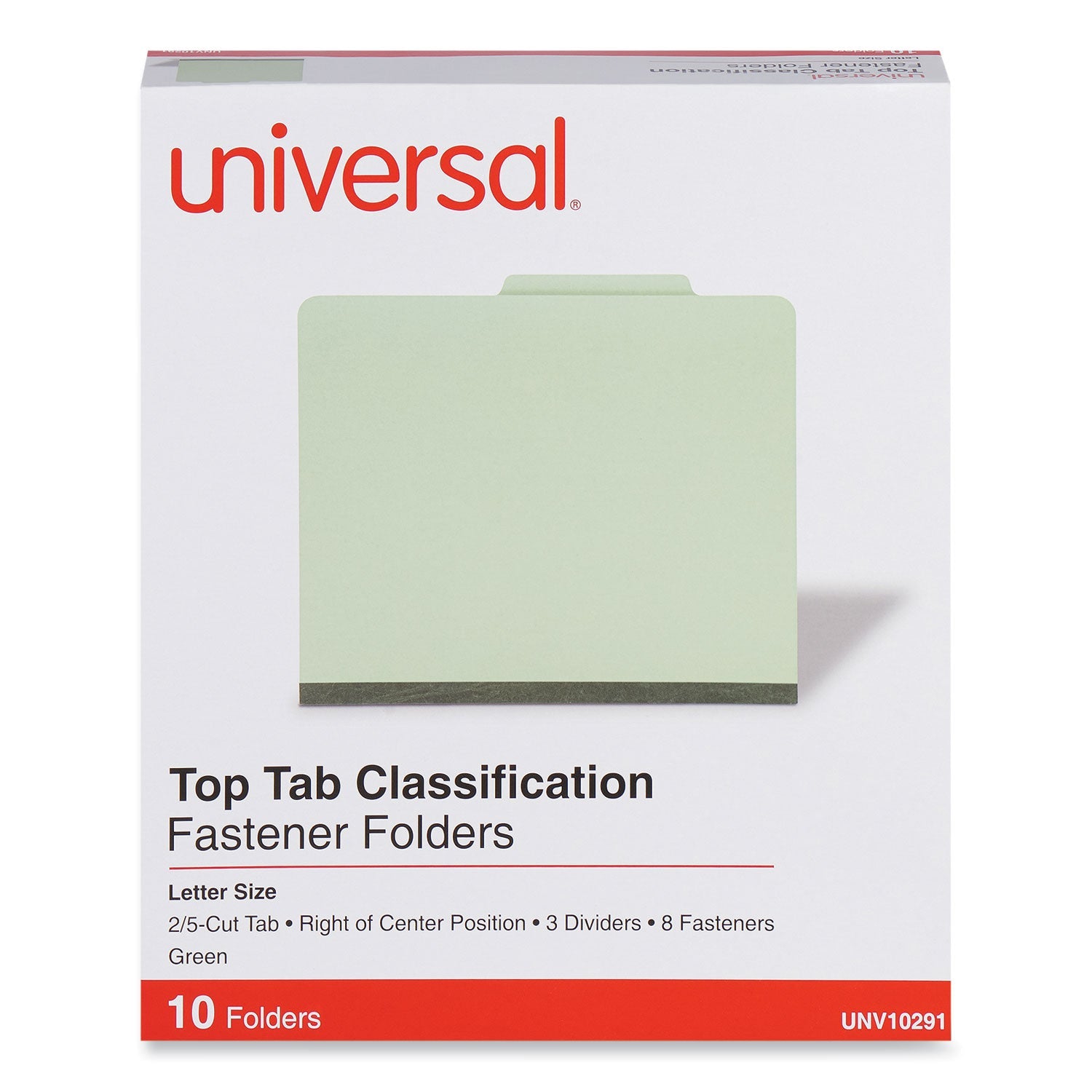 8-Section Classification Folders | Letter, Green