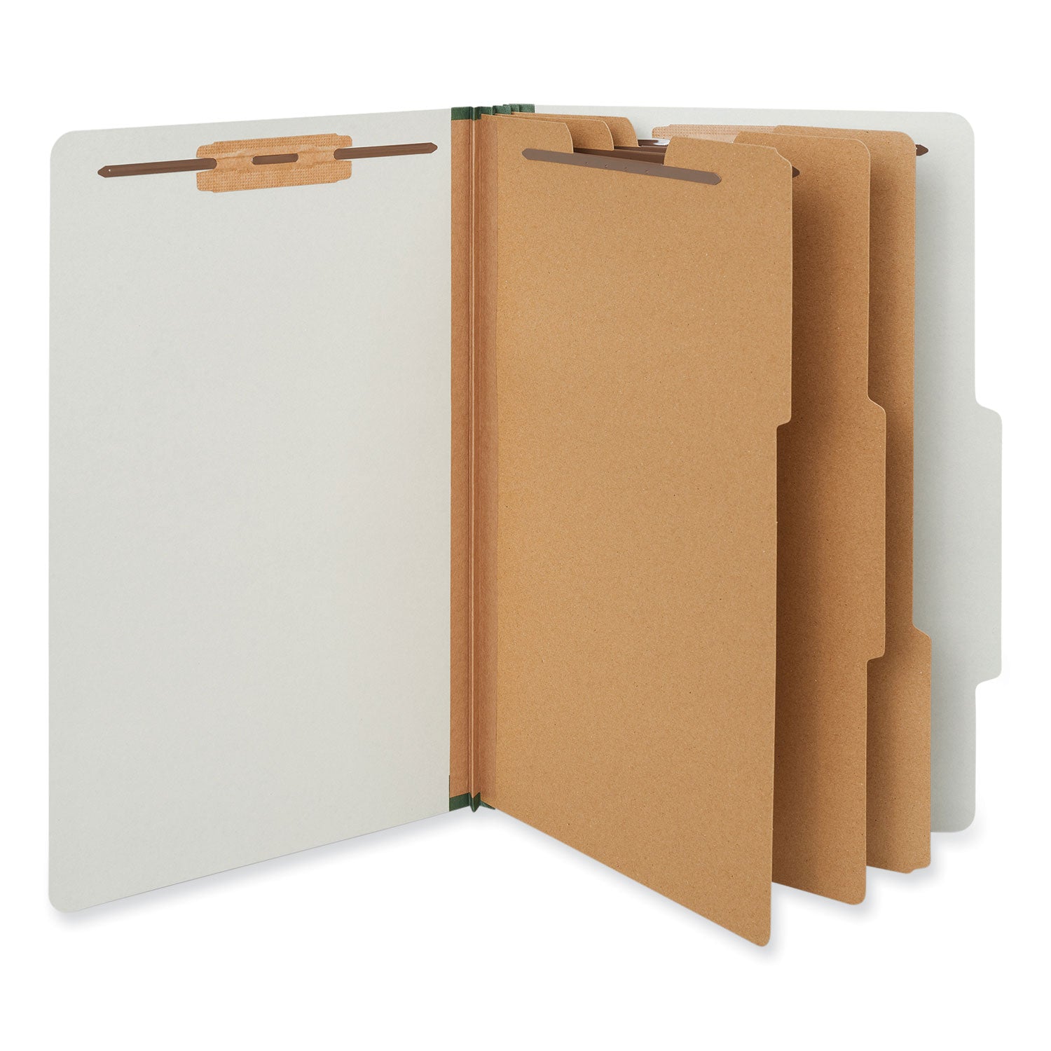 8-Section Classification Folders | Legal, Gray