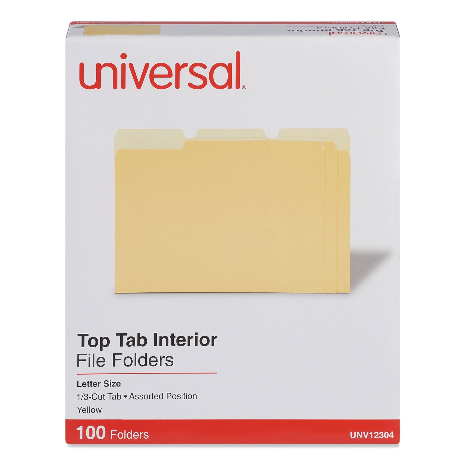Interior File Folders | Letter, Yellow, 100/Box