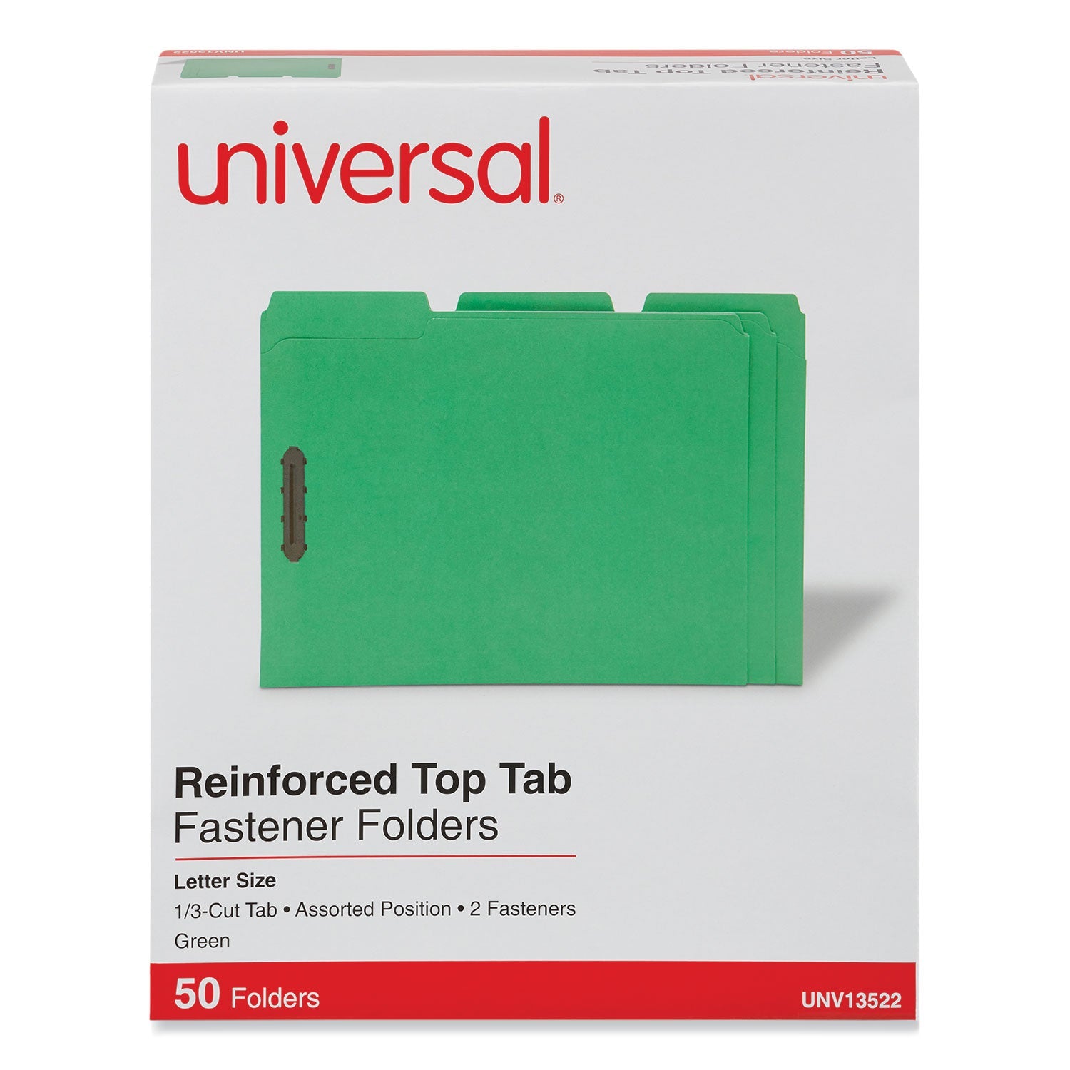 Deluxe Top Tab Fastener Folders | Letter, Green