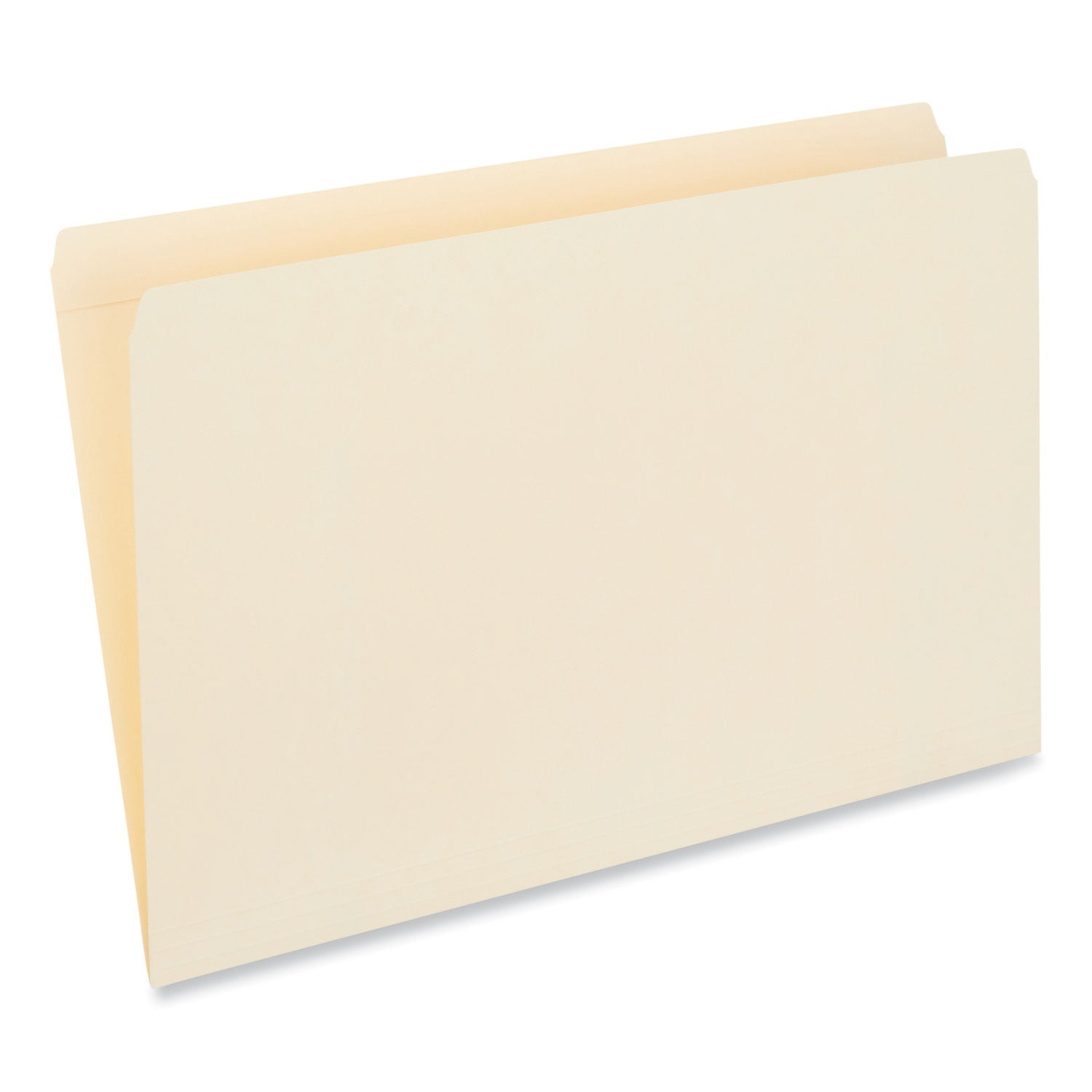 Universal® Double-Ply Top Tab Manila File Folders, Straight Tabs, Legal Size, 0.75" Expansion, Manila, 100/Box