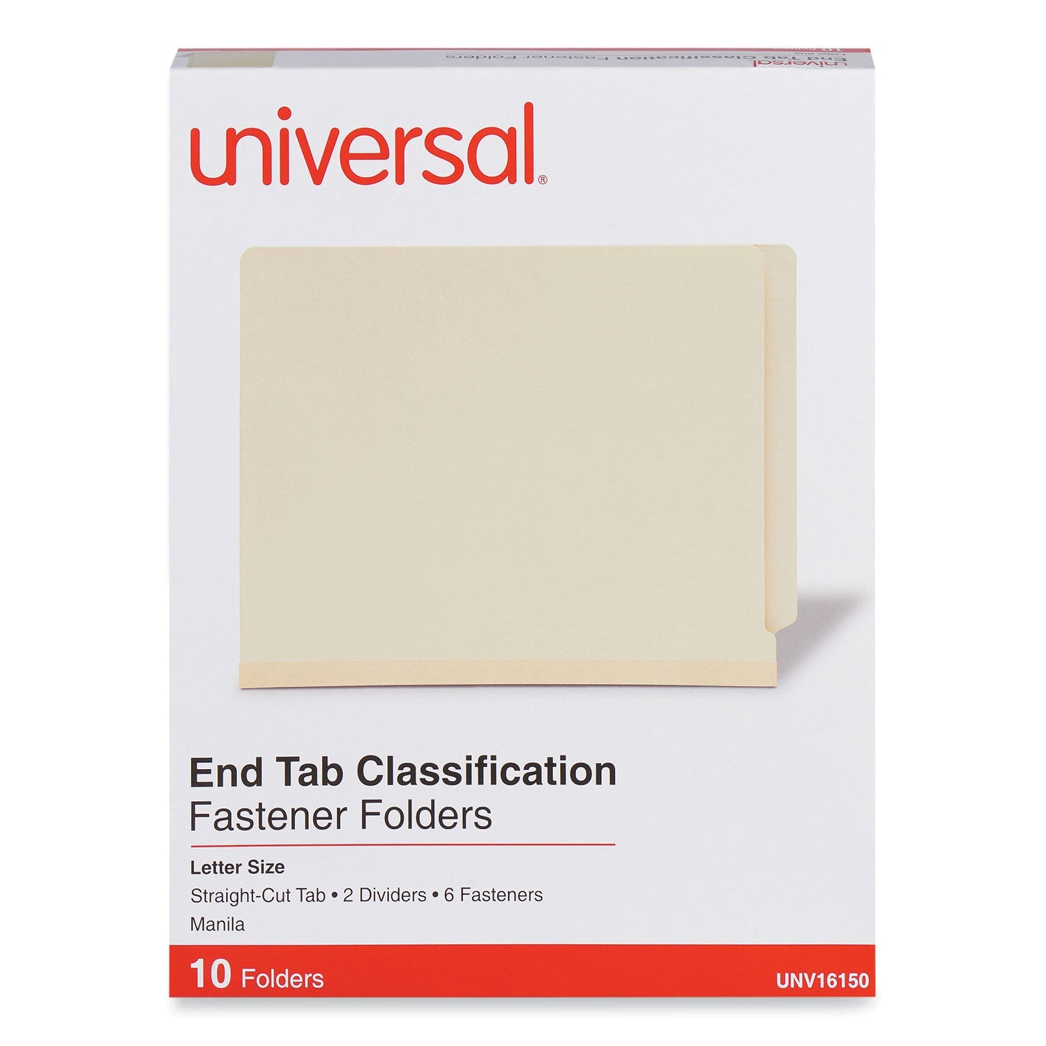 6-Section End Tab Classification Folders | Letter