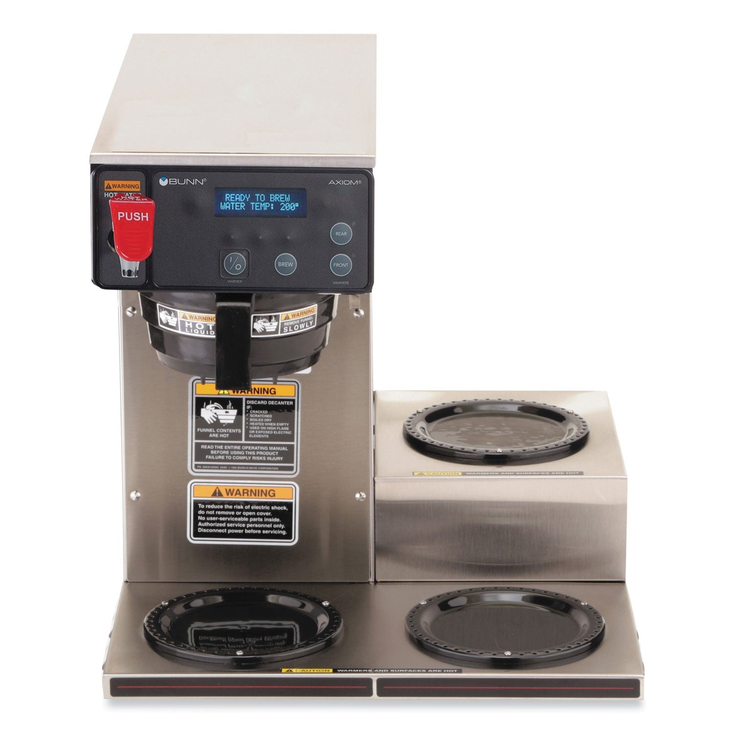 BUNN® Axiom 15-3 12-Cup Low Profile Automatic Coffee Brewer, Gray/Stainless Steel