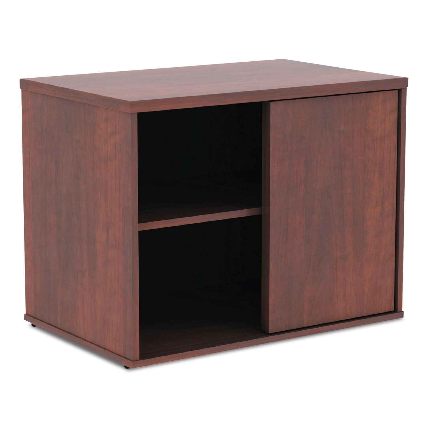 Alera® Alera Open Office Desk Series Low Storage Cabinet Credenza, Woodgrain Laminate, 29.5" x 19.13" x 22.78", Medium Cherry
