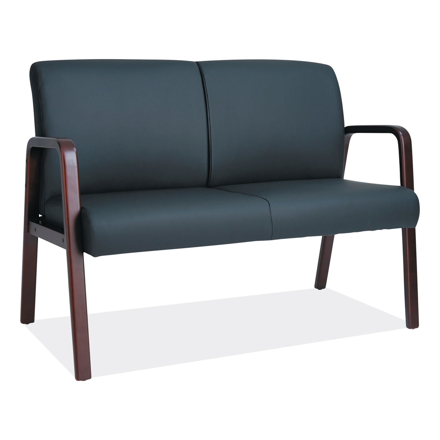 Alera® Alera Reception Lounge WL Series Loveseat, 44.88" x 26.13" x 33", Black