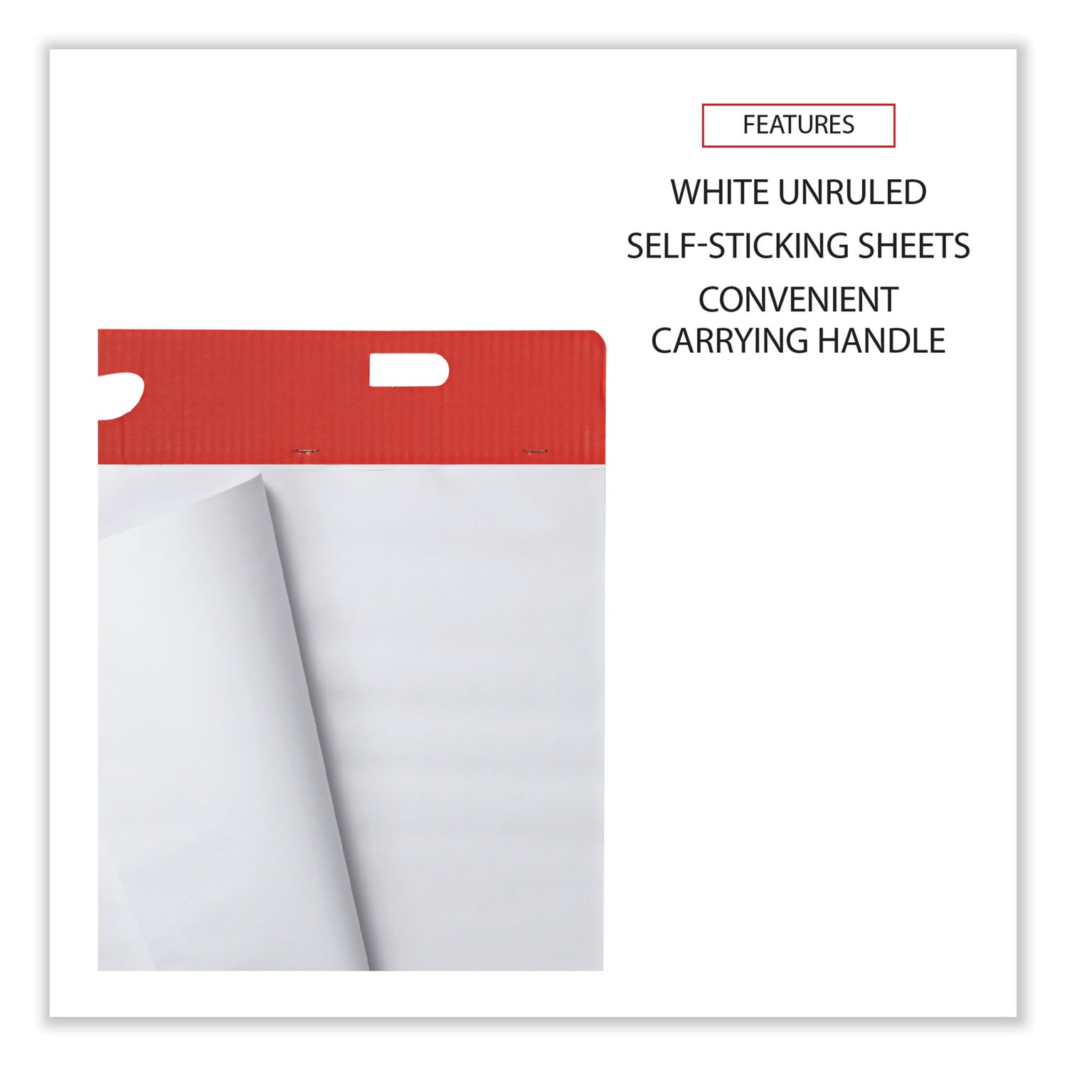 Universal® Self-Stick Easel Pad, Unruled, 25 x 30, White, 30 Sheets, 2/Carton