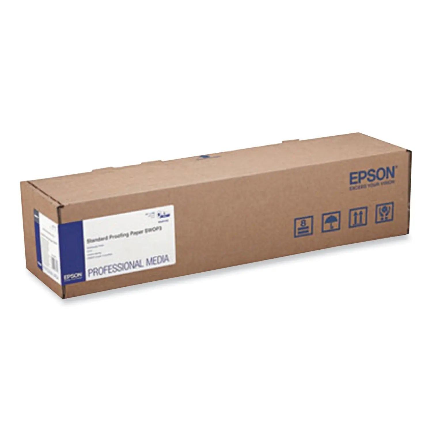 Epson® Standard Proofing Paper Adhesive, 10 Mil, 24" X 100 Ft, Semi-Matte White