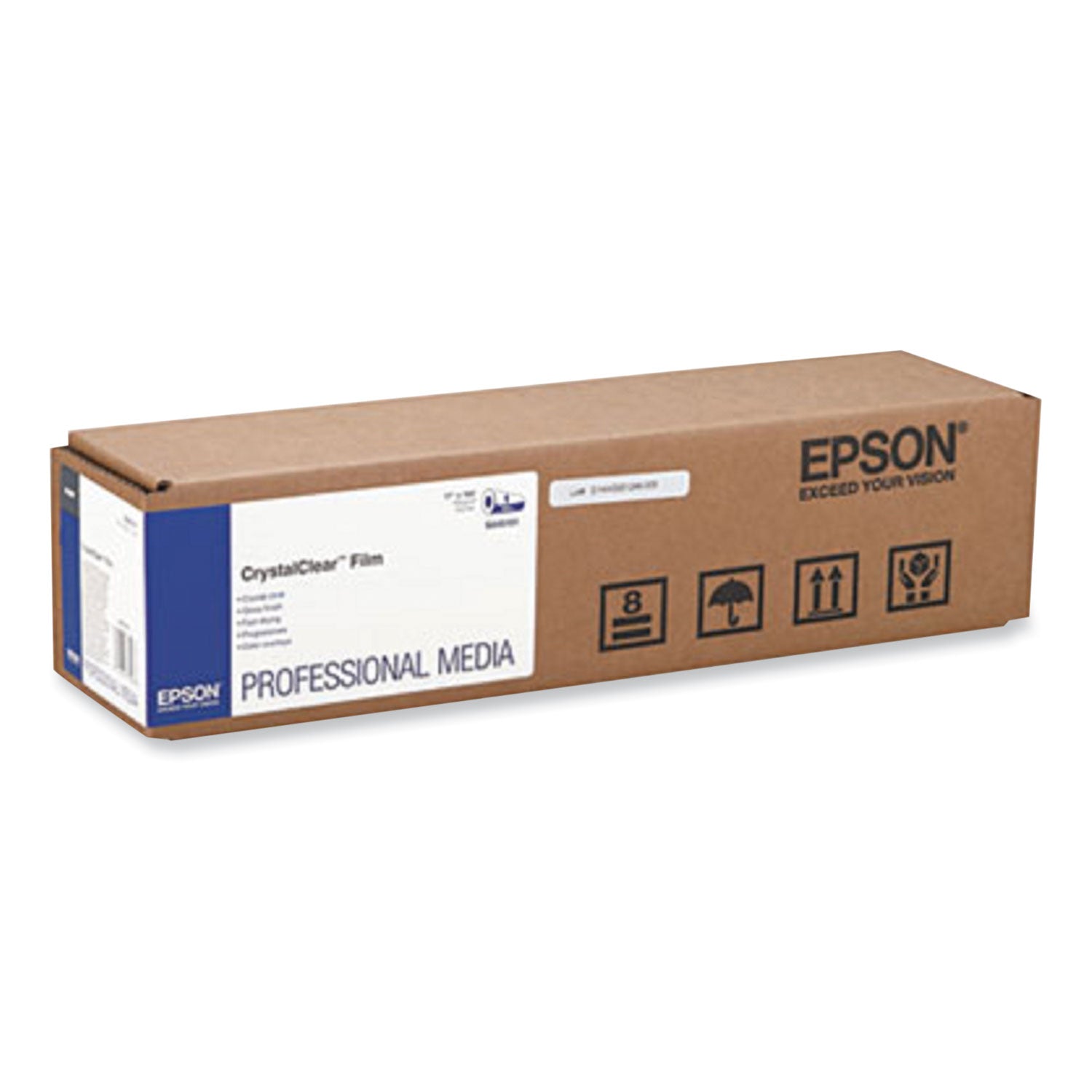 Epson® Crystalclear Film, 24" X 100 Ft, Glossy Clear