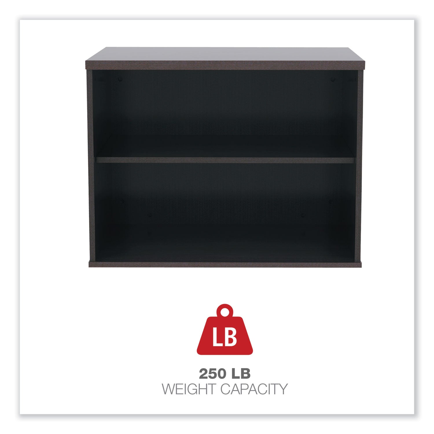 Alera® Alera Open Office Desk Series Low Storage Cabinet Credenza, Woodgrain Laminate, 29.5" x 19.13" x 22.78", Espresso
