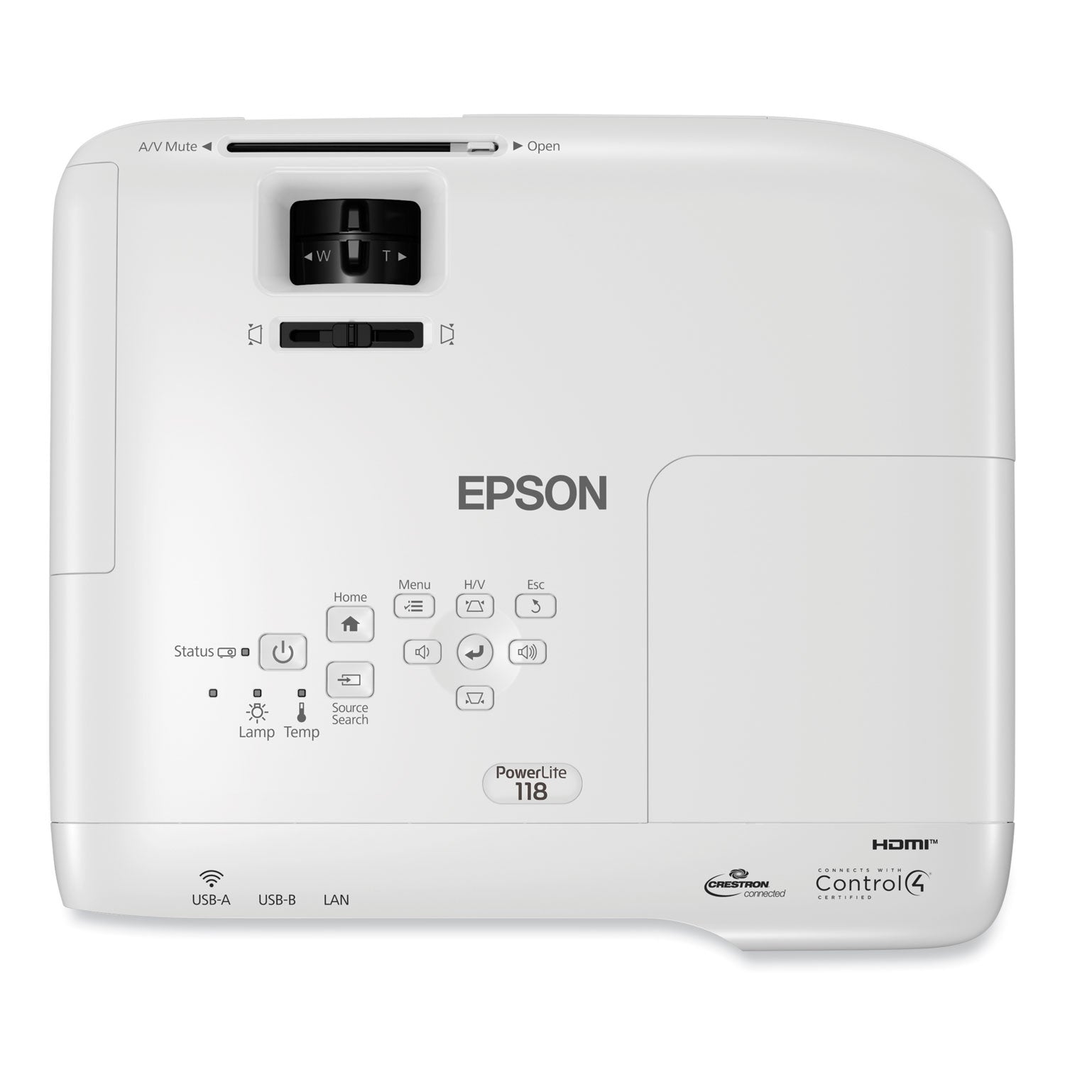 Epson® Powerlite 118 3lcd Xga Classroom Projector, 3,800 Lm, 1024 X 768 Pixels, 1.2x Zoom - Bloom Skins