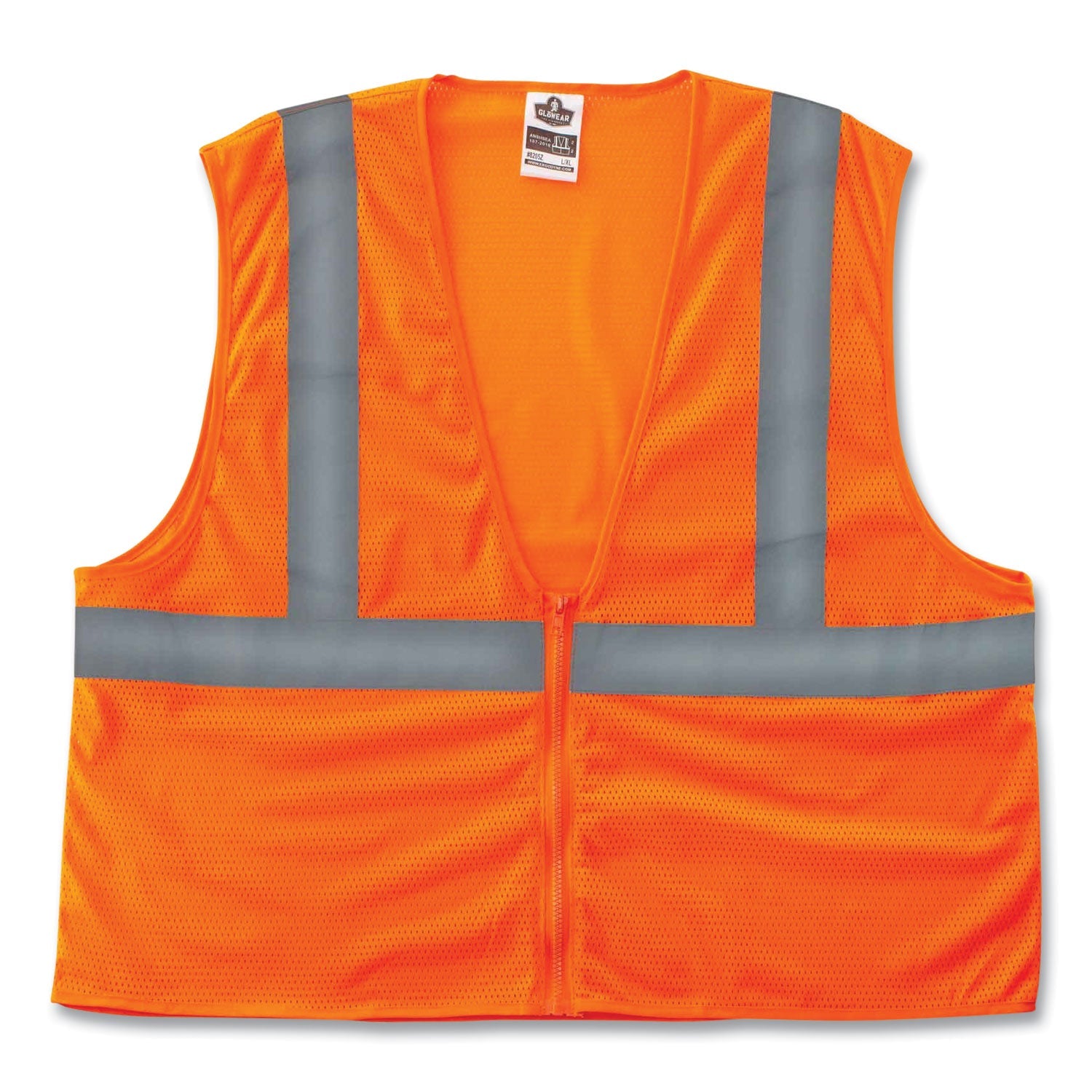 ergodyne® GloWear 8216BA Class 2 Breakaway Mesh ID Holder Vest, Polyester, 2X-Large/3X-Large, Orange