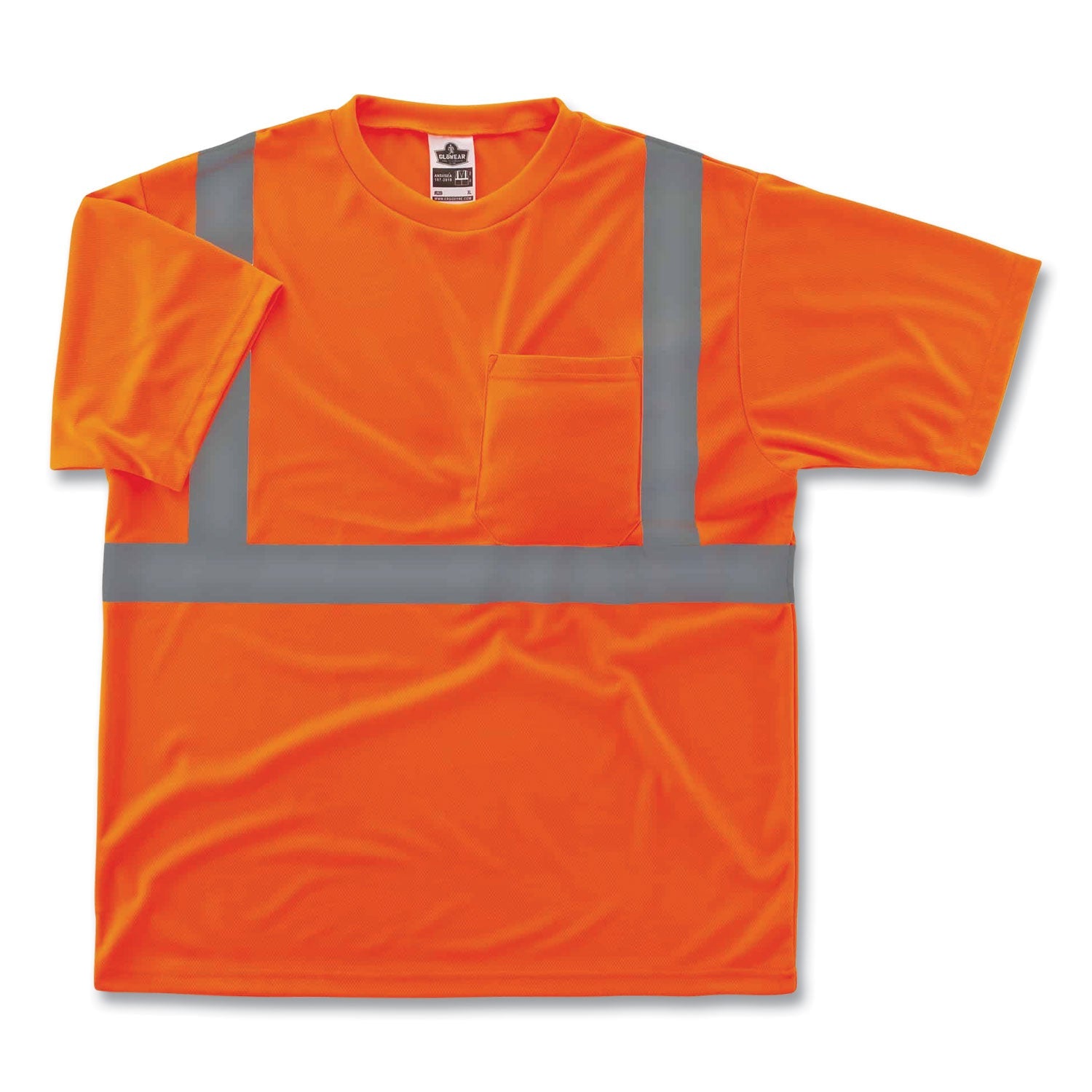 ergodyne® GloWear 8289 Class 2 Hi-Vis T-Shirt, Polyester, Orange, X-Large