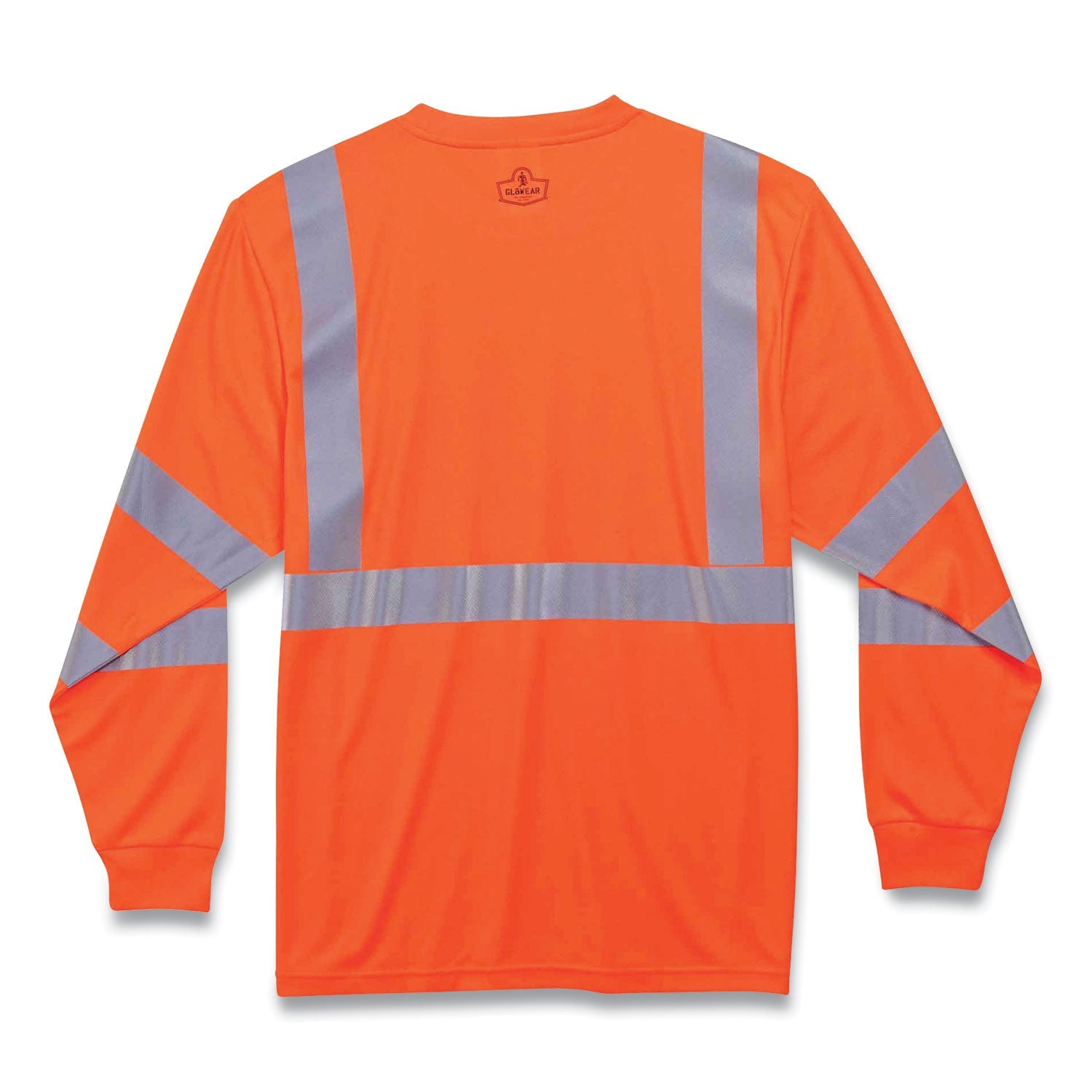 ergodyne® GloWear 8391 Class 3 Hi-Vis Long Sleeve Shirt, Polyester, Orange, Large