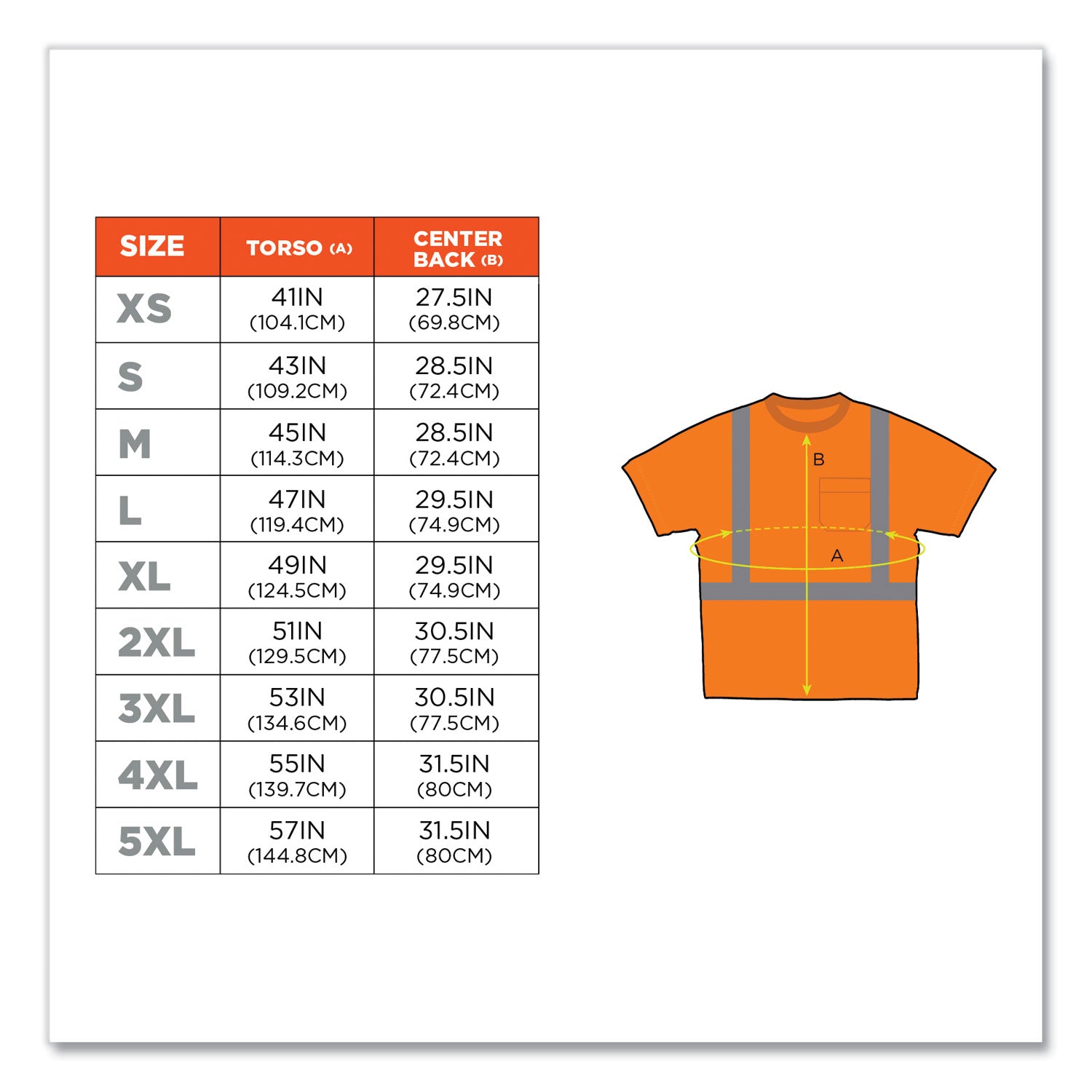 ergodyne® GloWear 8289 Class 2 Hi-Vis T-Shirt, Polyester, Orange, 3X-Large