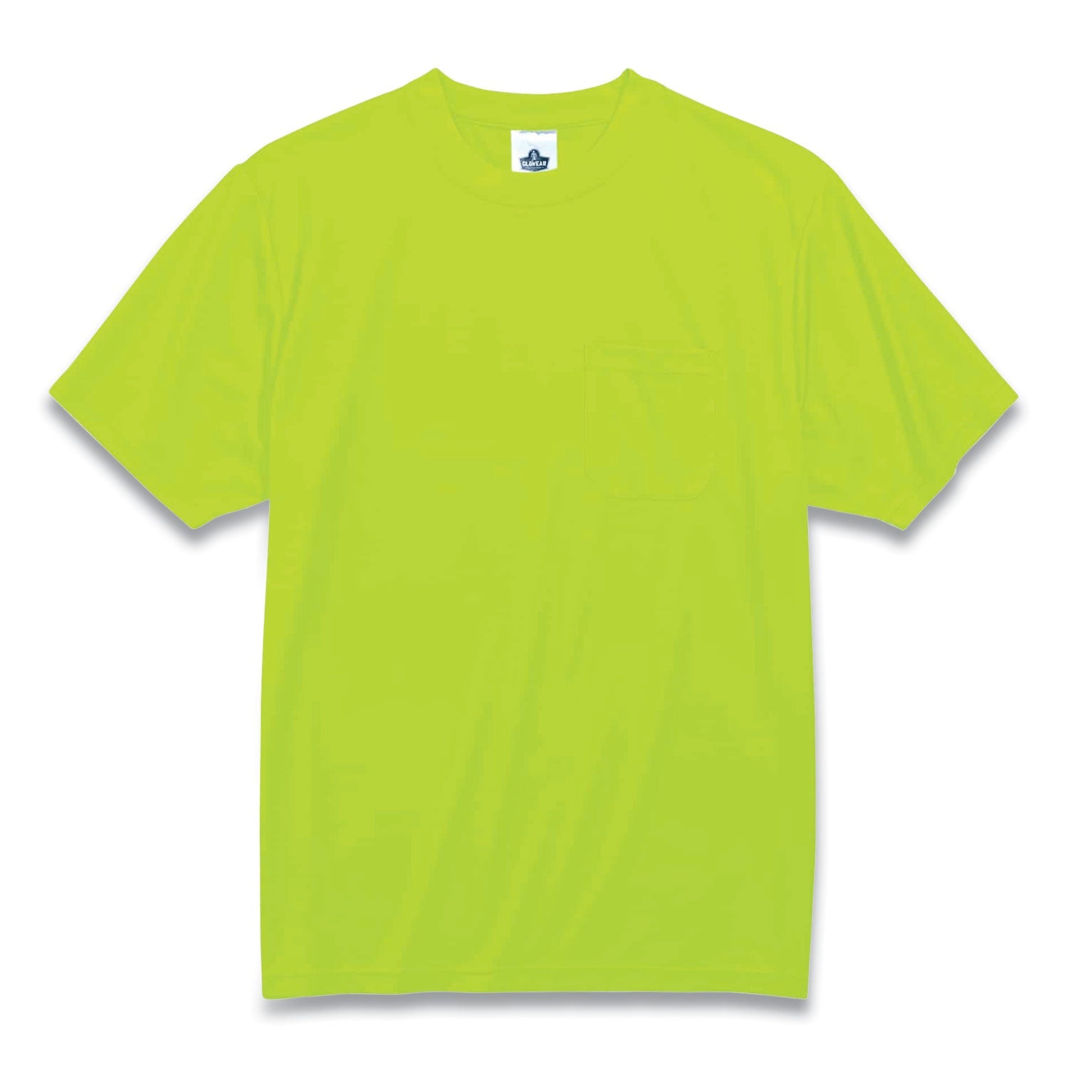 ergodyne® GloWear 8089 Non-Certified Hi-Vis T-Shirt, Polyester, Medium, Lime