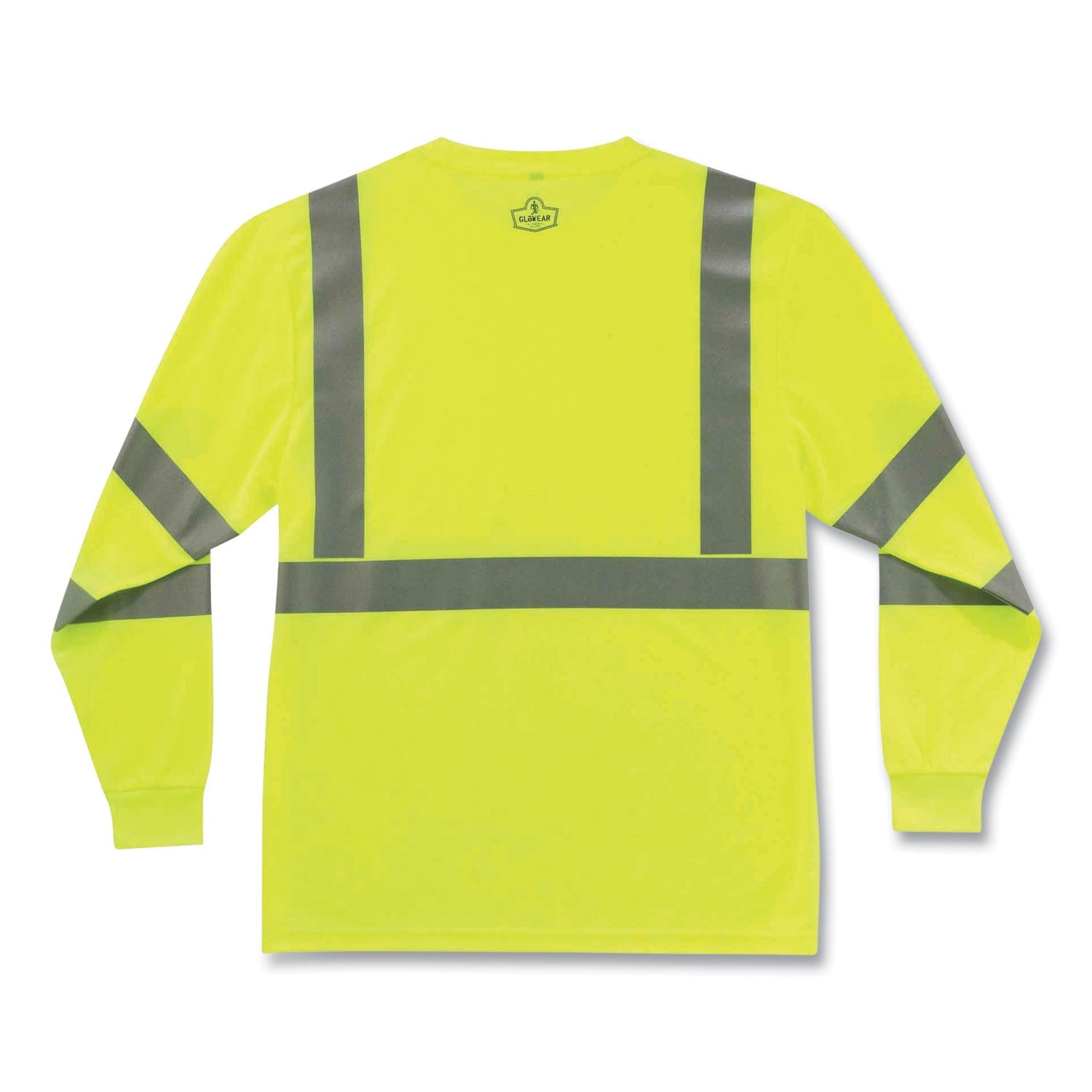ergodyne® GloWear 8391 Class 3 Hi-Vis Long Sleeve Shirt, Polyester, Lime, Small