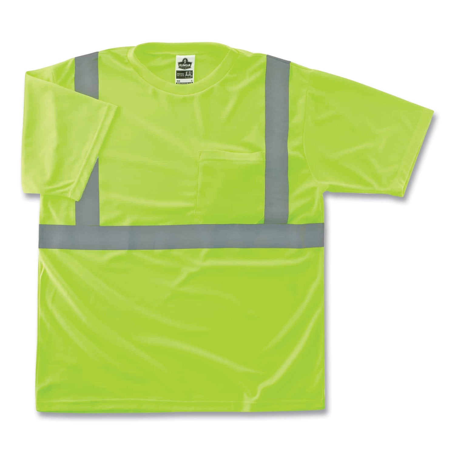 ergodyne® GloWear 8289 Class 2 Hi-Vis T-Shirt, Polyester, Lime, 5X-Large