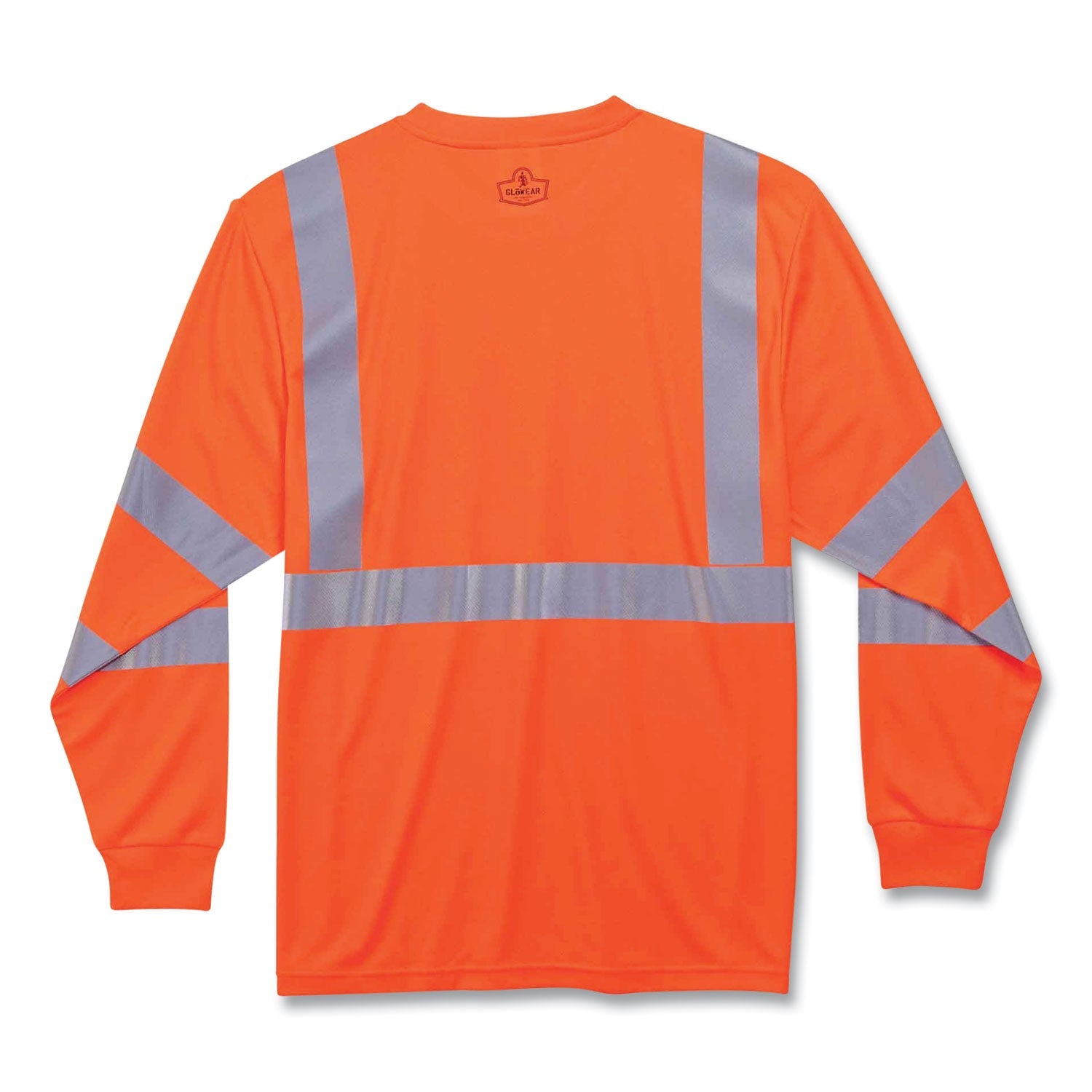 ergodyne® GloWear 8391 Class 3 Hi-Vis Long Sleeve Shirt, Polyester, Orange, Small