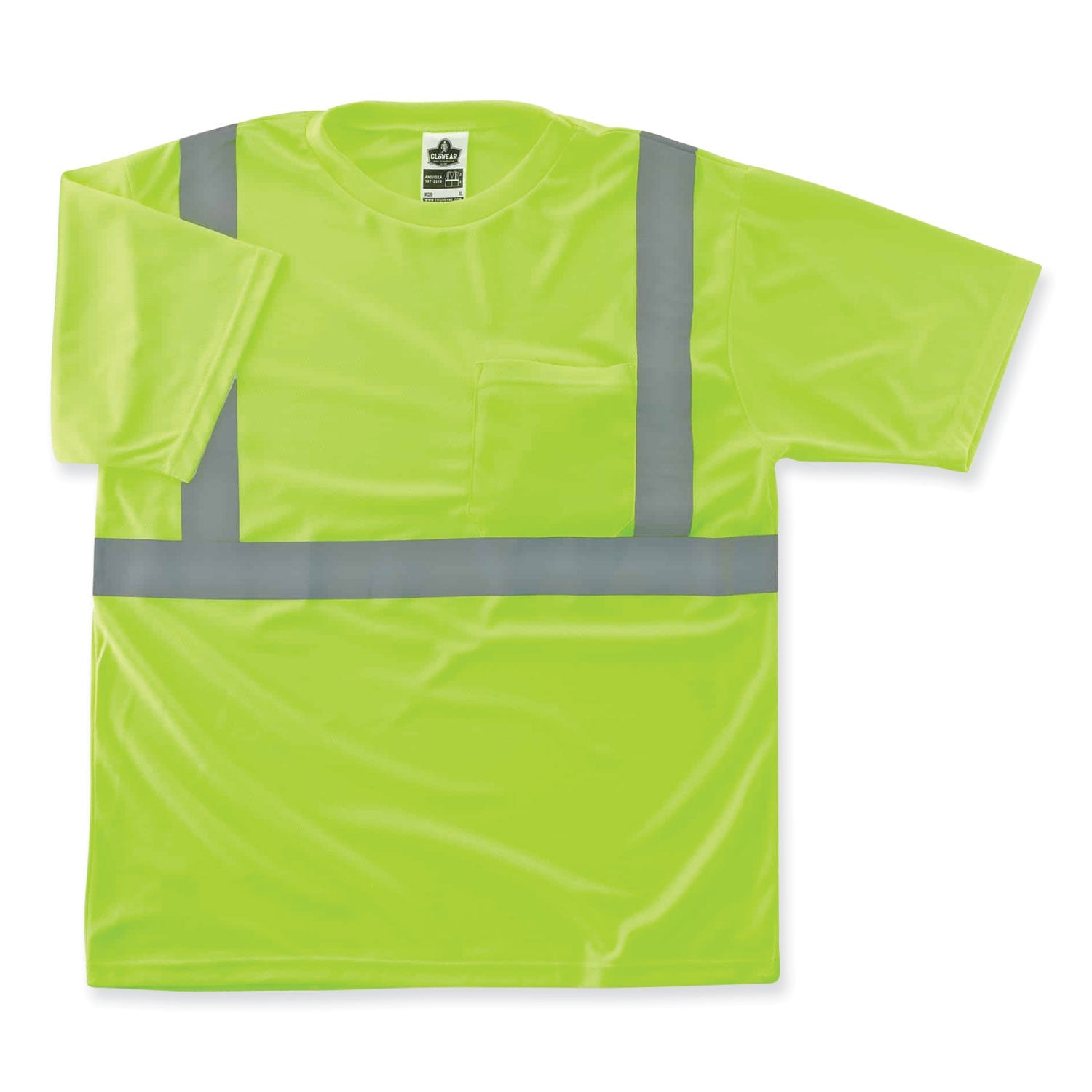 ergodyne® GloWear 8289 Class 2 Hi-Vis T-Shirt, Polyester, Lime, Medium