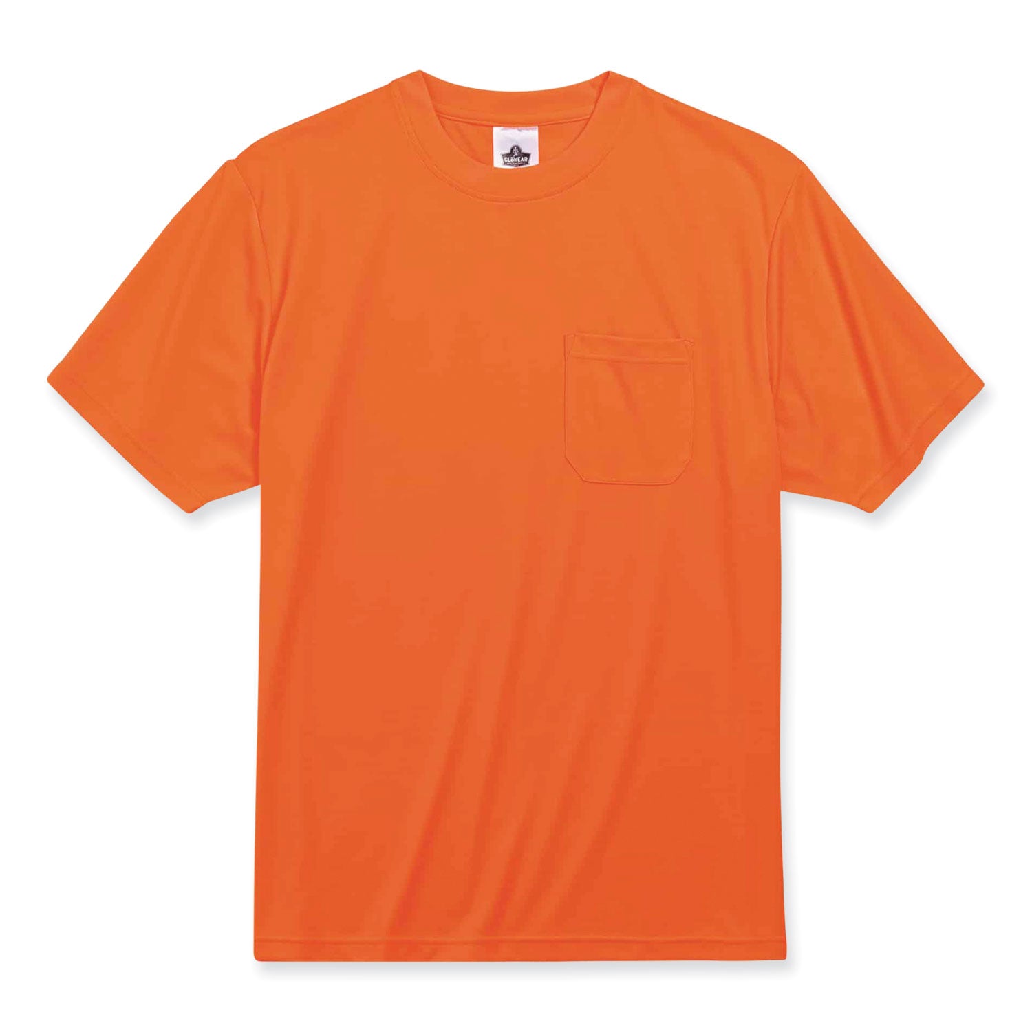 ergodyne® GloWear 8089 Non-Certified Hi-Vis T-Shirt, Polyester, Medium, Orange