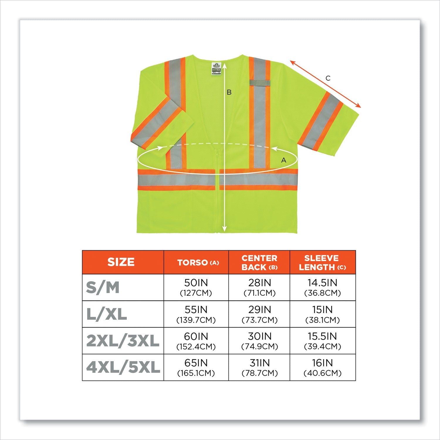 ergodyne® GloWear 8330Z Class 3 Two-Tone Zipper Vest, Polyester, 2X-Large/3X-Large, Lime