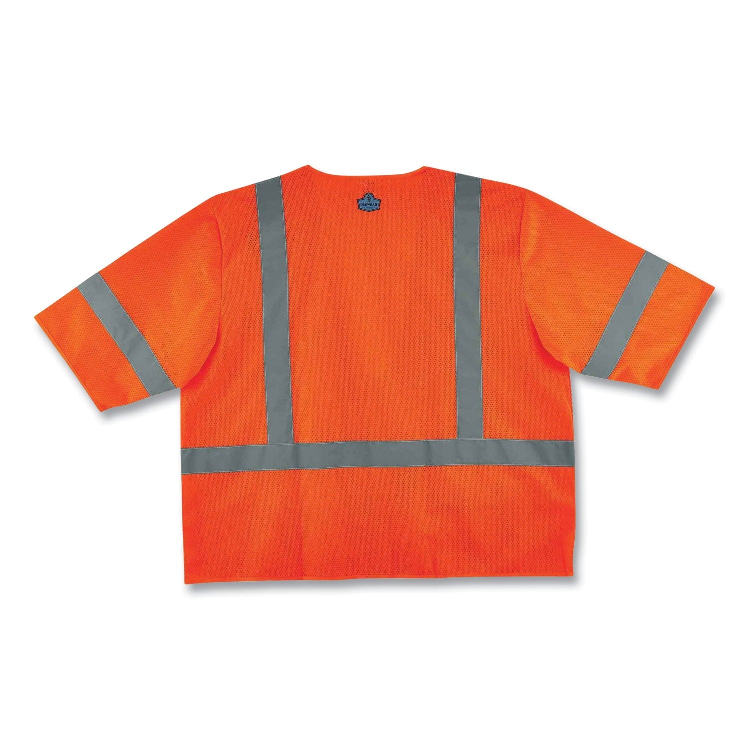 ergodyne® GloWear 8320Z Class 3 Standard Zipper Vest, Polyester, 2X-Large/3X-Large, Orange