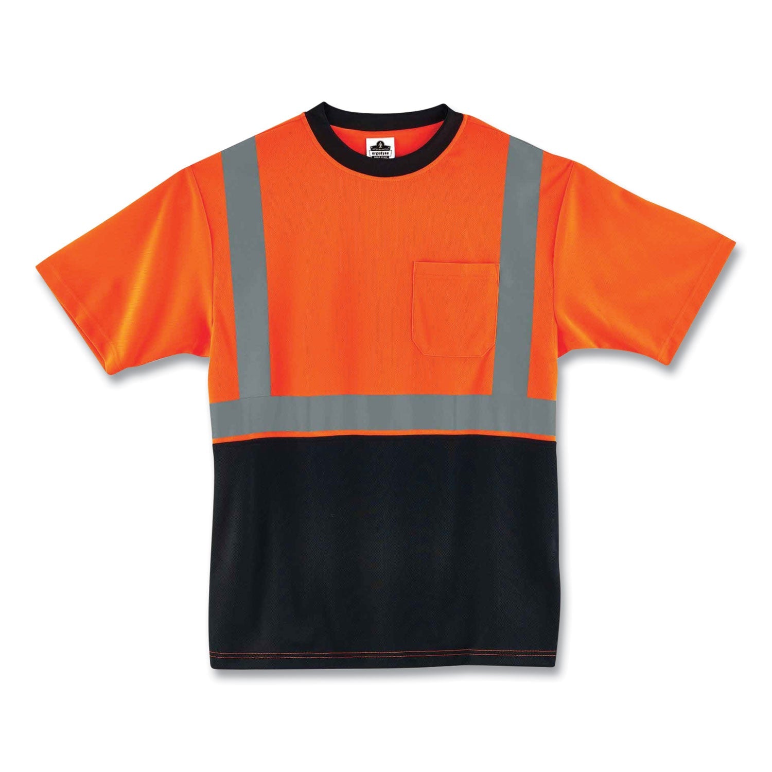 ergodyne® GloWear 8289BK Class 2 Hi-Vis T-Shirt with Black Bottom, 3X-Large, Orange