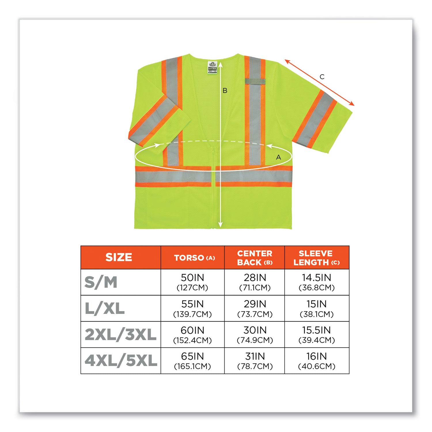 ergodyne® GloWear 8330Z Class 3 Two-Tone Zipper Vest, Polyester, Largel/X-Large, Lime