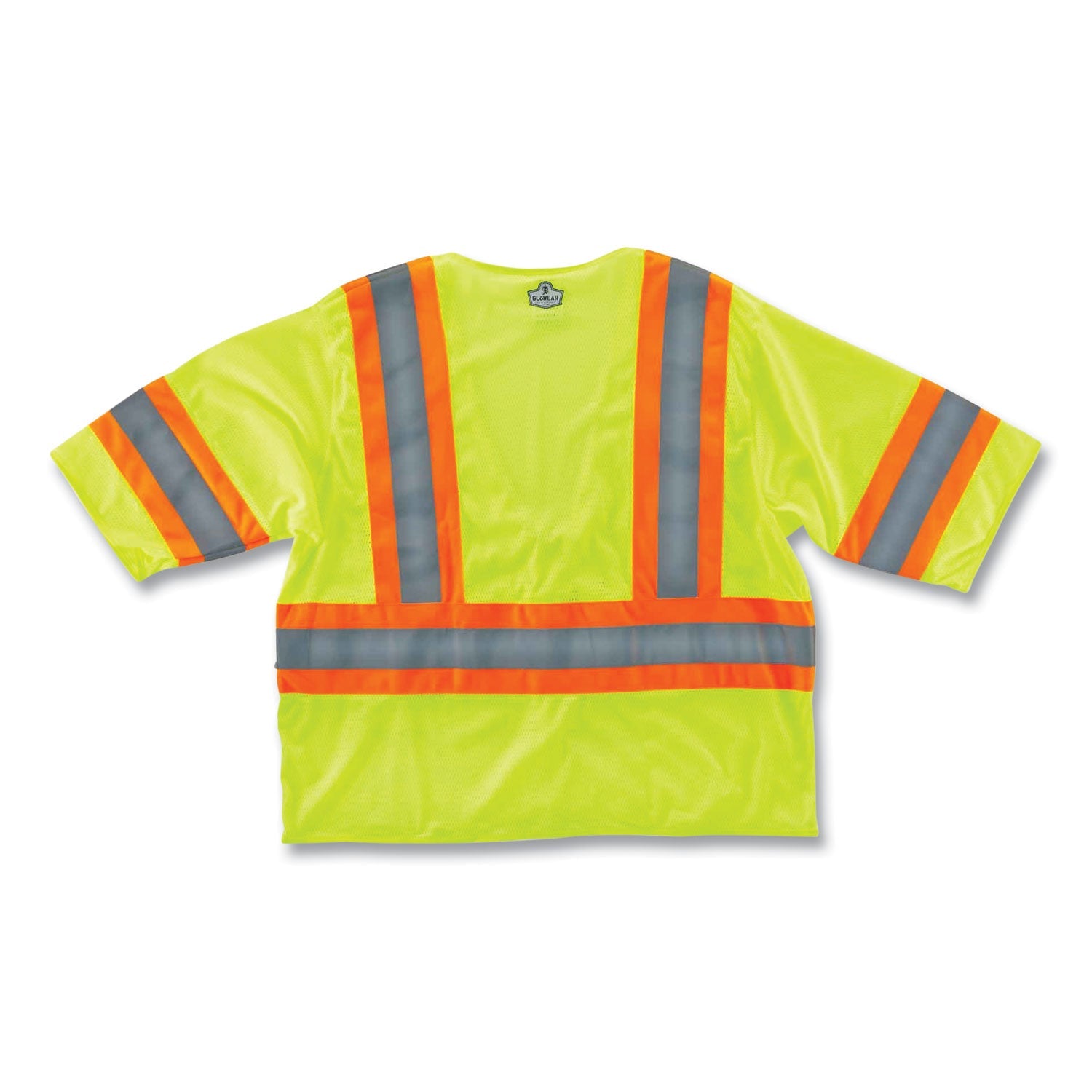 ergodyne® GloWear 8330Z Class 3 Two-Tone Zipper Vest, Polyester, 4X-Large/5X-Large, Lime