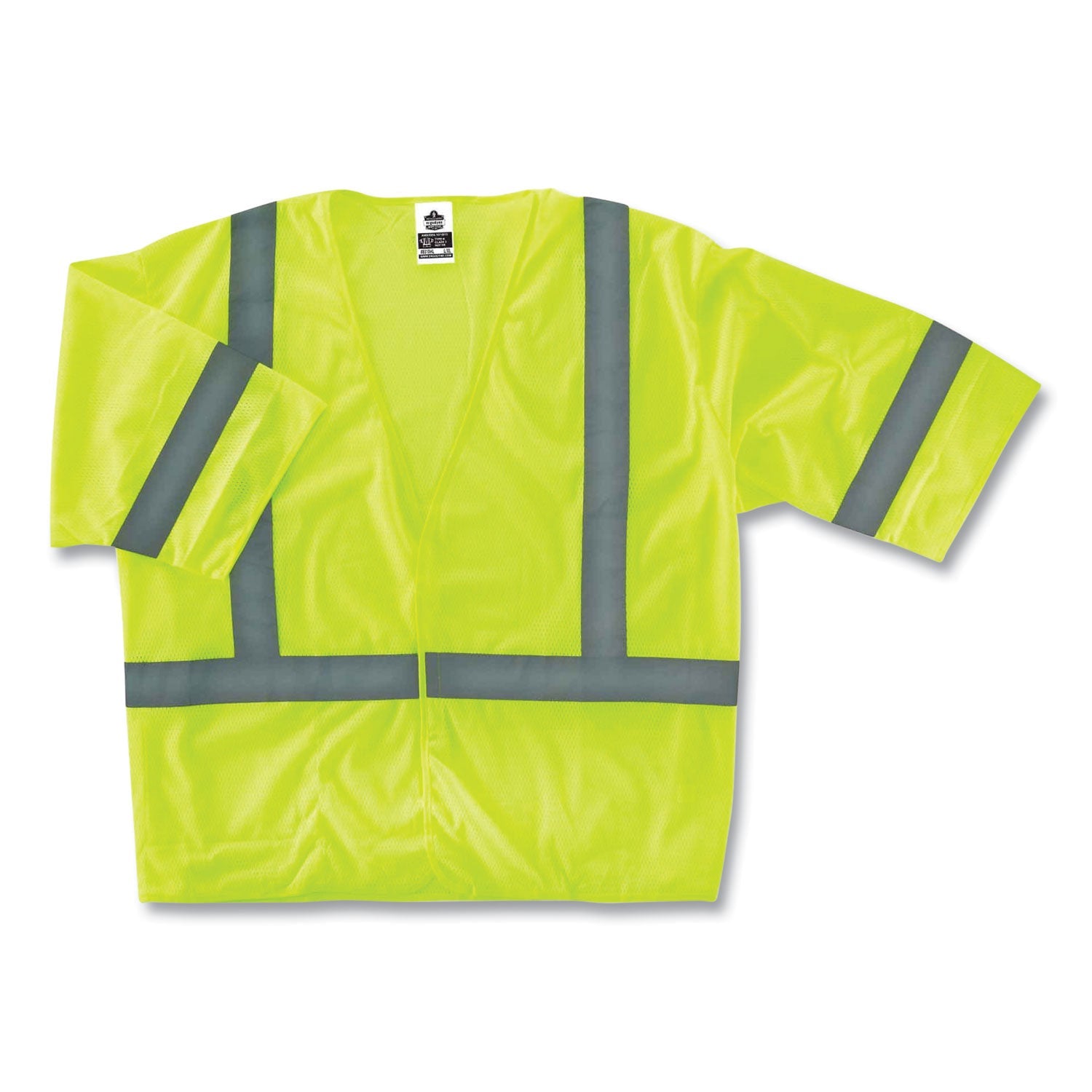 ergodyne® GloWear 8310HL Class 3 Economy Hook and Loop Vest, Polyester, 4X-Large/5X-Large, Lime