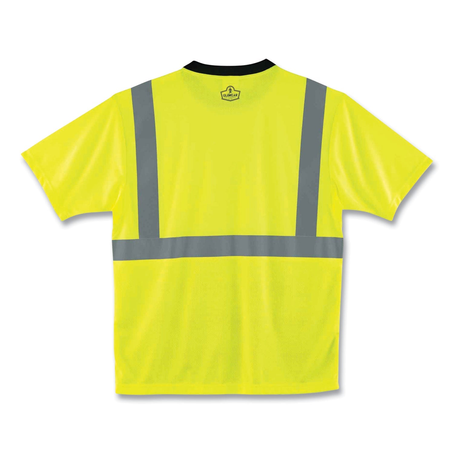 ergodyne® GloWear 8289BK Class 2 Hi-Vis T-Shirt with Black Bottom, Small, Lime