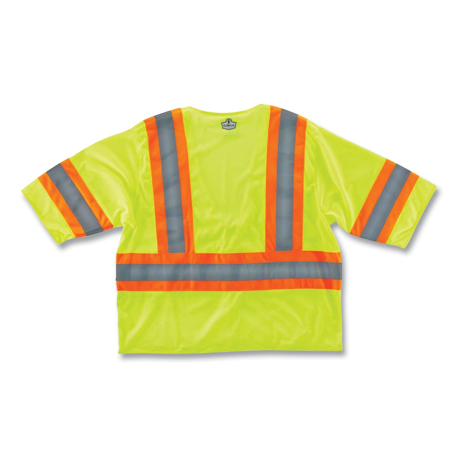 ergodyne® GloWear 8330Z Class 3 Two-Tone Zipper Vest, Polyester, Largel/X-Large, Lime