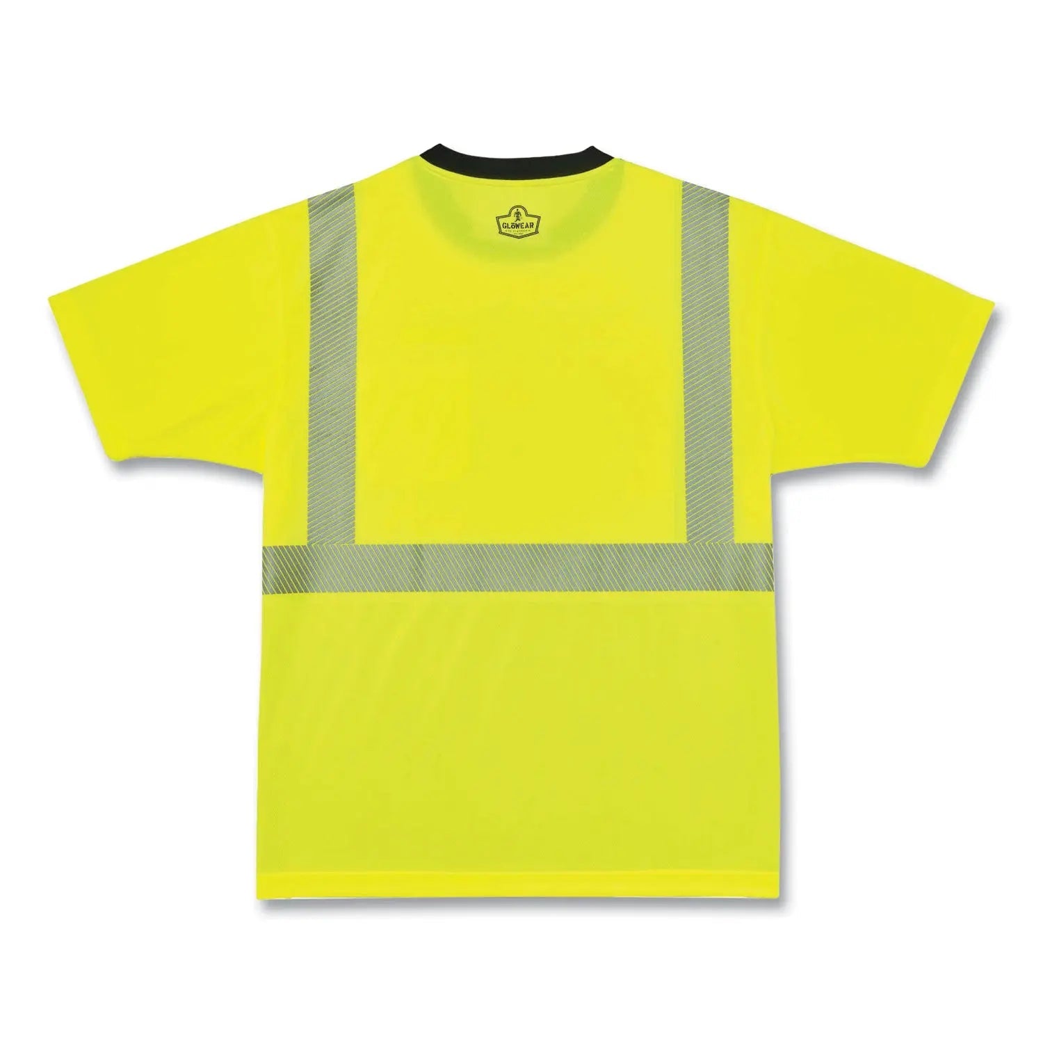 ergodyne® GloWear 8280BK Class 2 Performance T-Shirt with Black Bottom, Polyester, Small, Lime