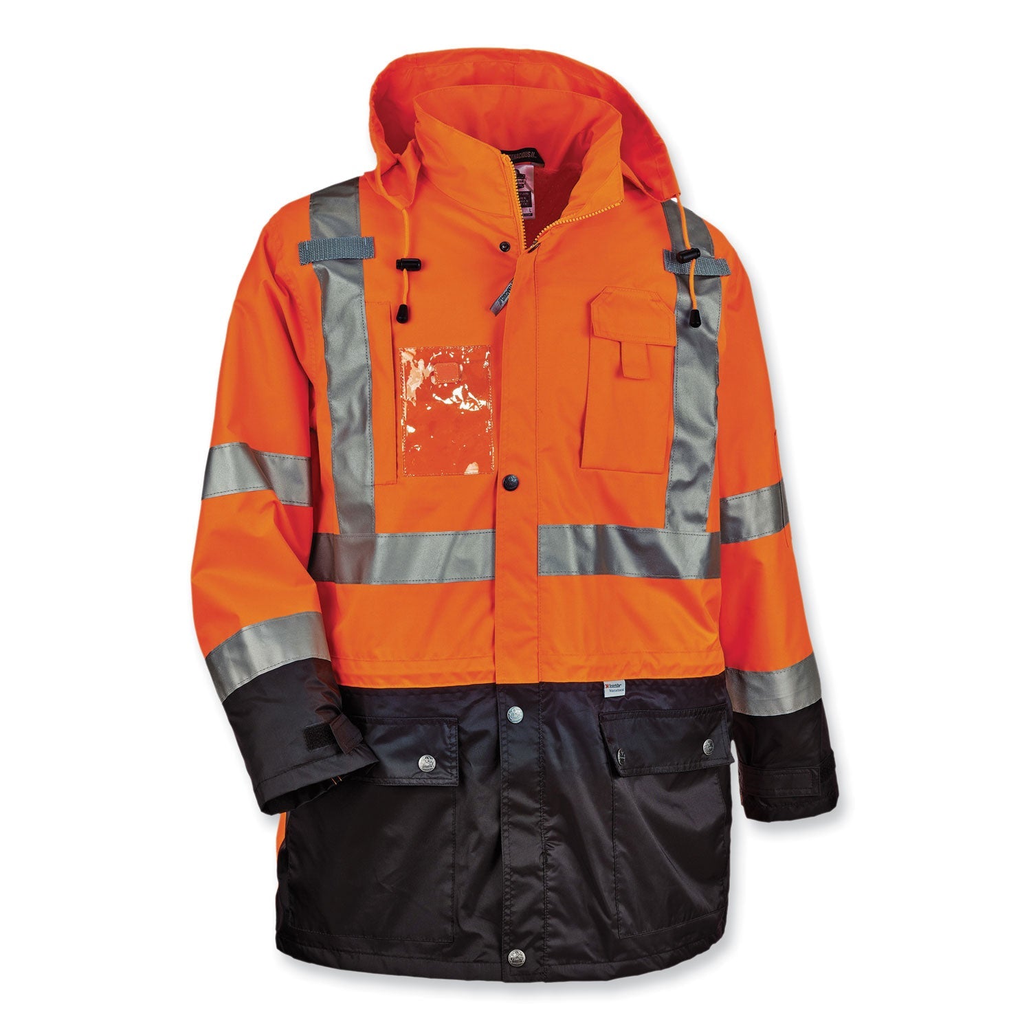 ergodyne® GloWear 8386 Class 3 Hi-Vis Outer Shell Jacket, Polyester, Medium, Orange
