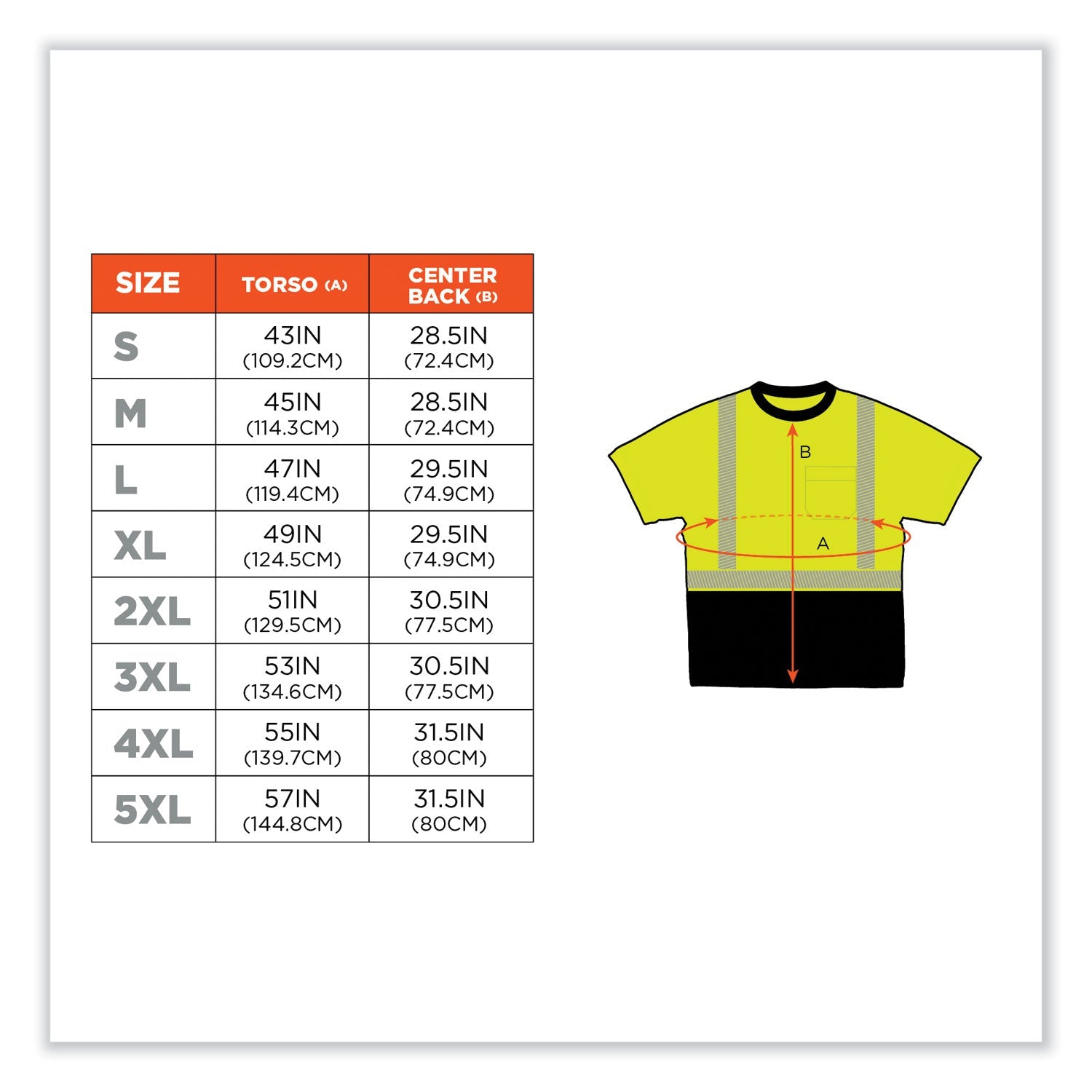 ergodyne® GloWear 8280BK Class 2 Performance T-Shirt with Black Bottom, Polyester, 4X-Large, Lime