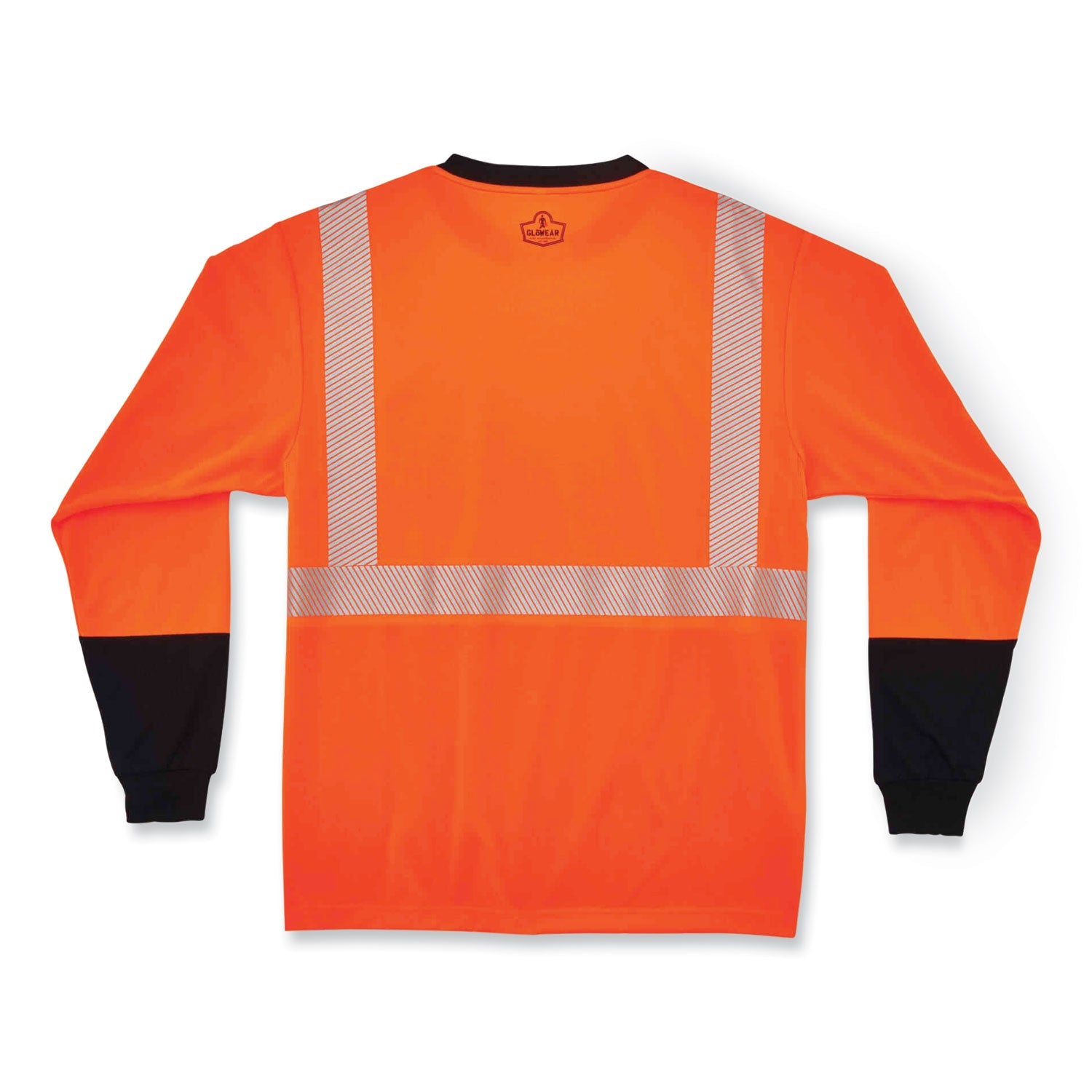 ergodyne® GloWear 8281BK Class 2 Long Sleeve Shirt with Black Bottom, Polyester, 4X-Large, Orange