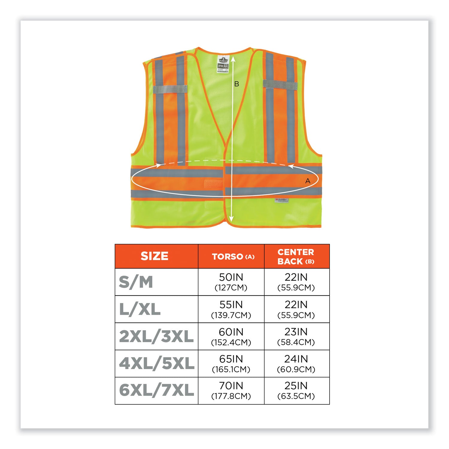 ergodyne® GloWear 8245PSV Class 2 Public Safety Vest, Polyester, Large/X-Large, Lime