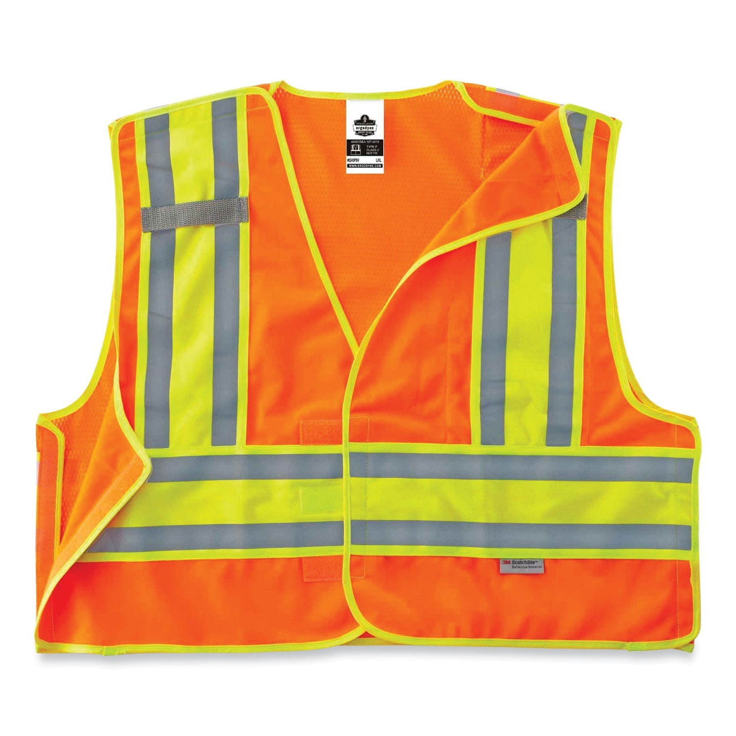 ergodyne® GloWear 8245PSV Class 2 Public Safety Vest, Polyester, 6X-Large/7X-Large, Orange