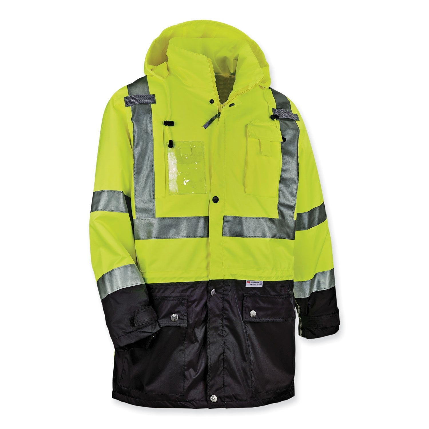 ergodyne® GloWear 8386 Class 3 Hi-Vis Outer Shell Jacket, Polyester, 3X-Large, Lime