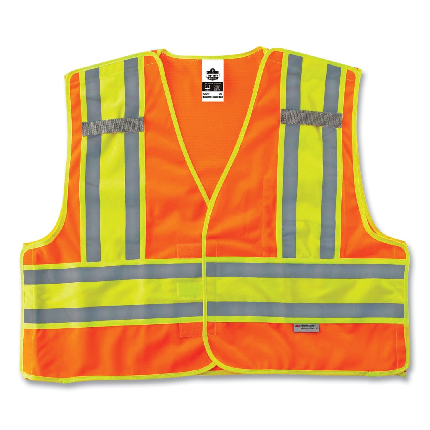 ergodyne® GloWear 8245PSV Class 2 Public Safety Vest, Polyester, 6X-Large/7X-Large, Orange