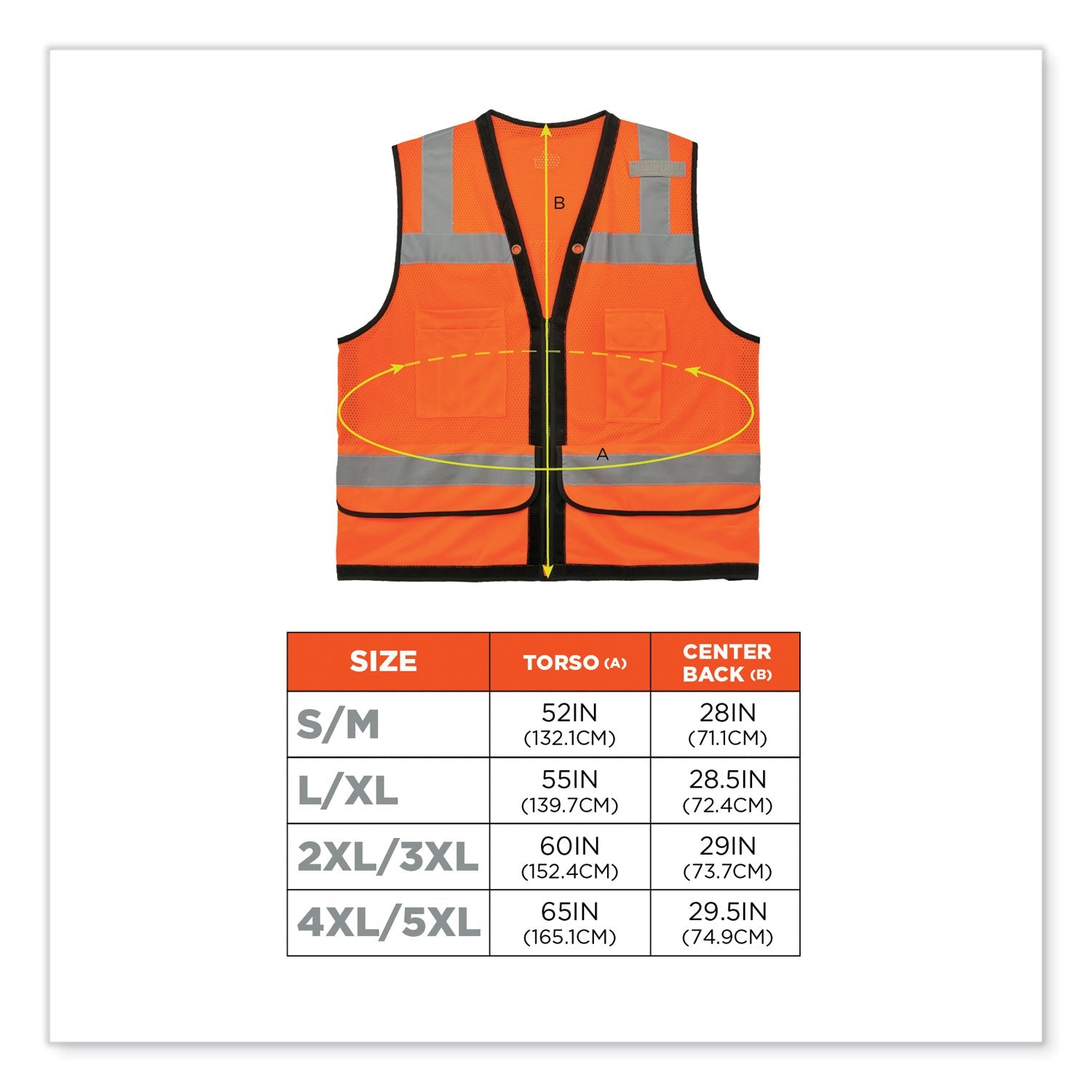 ergodyne® GloWear 8253HDZ Class 2 Heavy-Duty Mesh Surveyors Vest, Polyester, Small/Medium, Orange