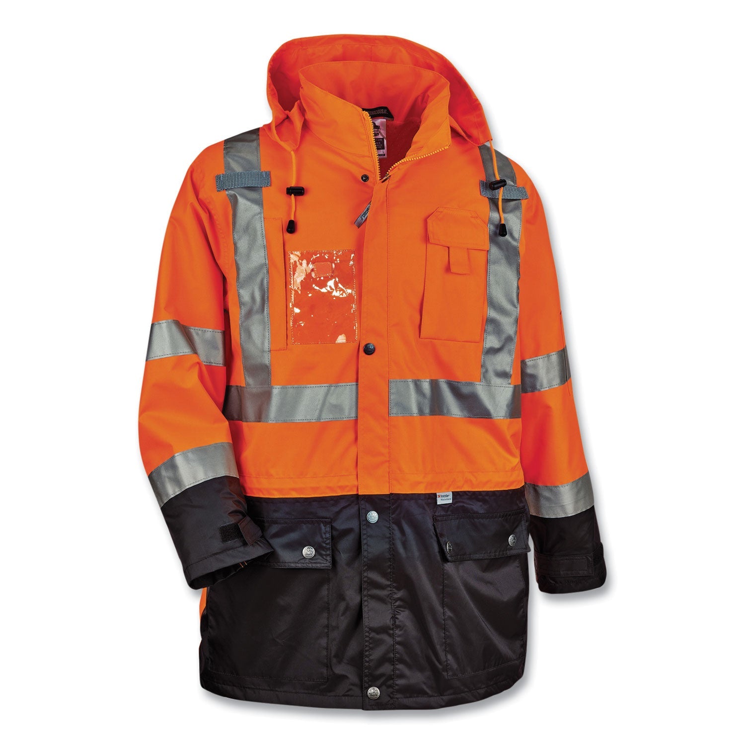 ergodyne® GloWear 8386 Class 3 Hi-Vis Outer Shell Jacket, Polyester, 2X-Large, Orange