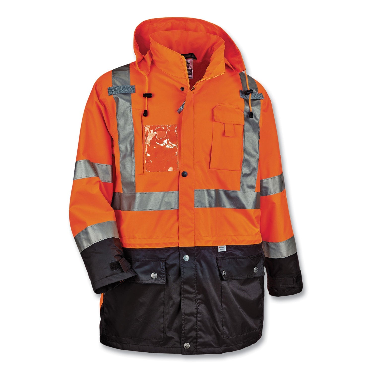ergodyne® GloWear 8386 Class 3 Hi-Vis Outer Shell Jacket, Polyester, 3X-Large, Orange
