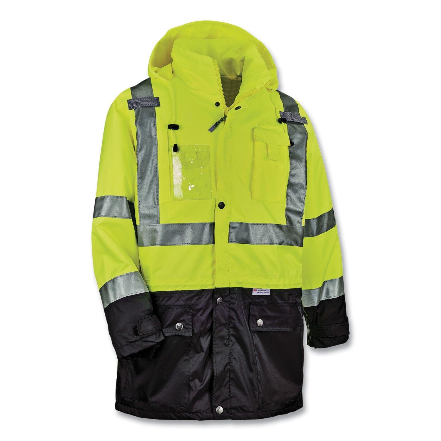 ergodyne® GloWear 8386 Class 3 Hi-Vis Outer Shell Jacket, Polyester, 4X-Large, Lime