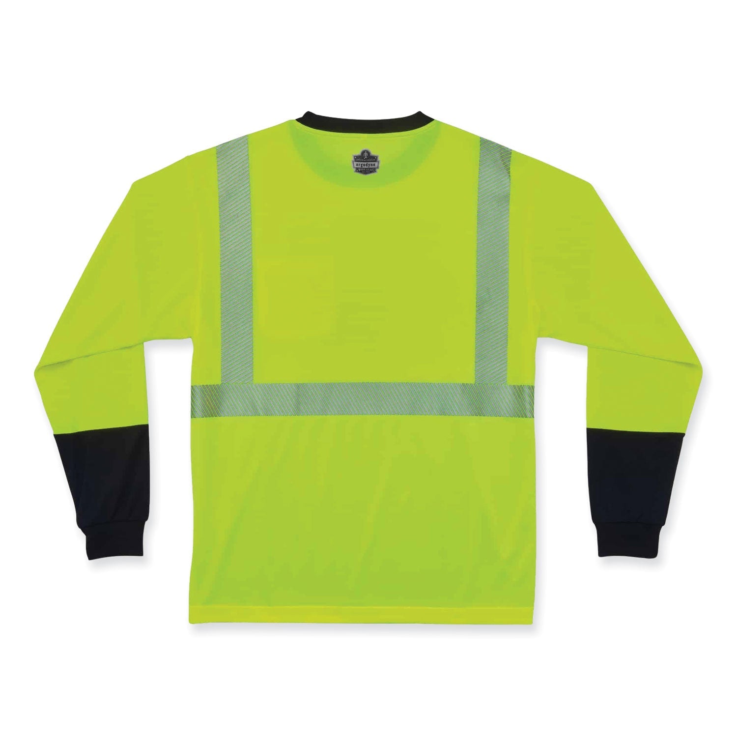 ergodyne® GloWear 8281BK Class 2 Long Sleeve Shirt with Black Bottom, Polyester, 3X-Large, Lime