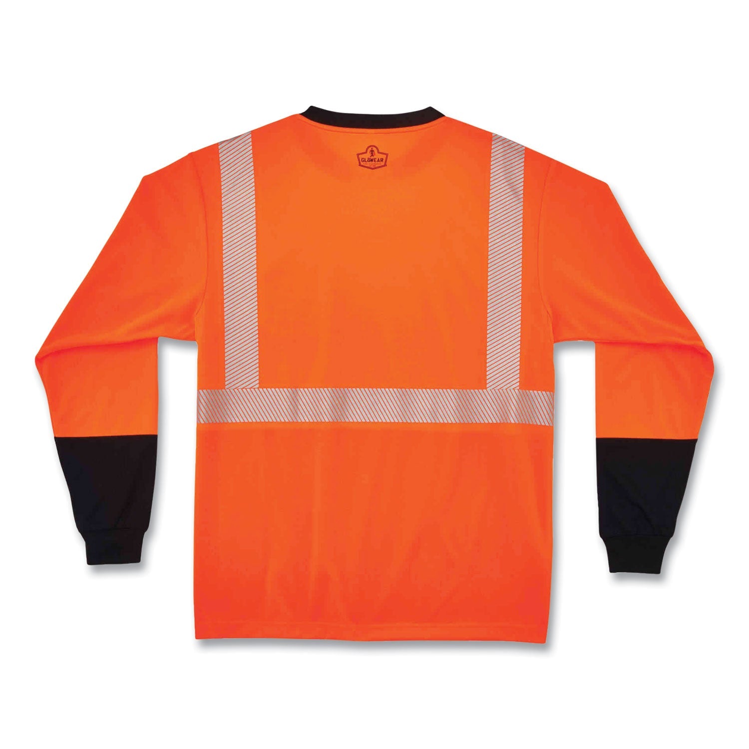 ergodyne® GloWear 8281BK Class 2 Long Sleeve Shirt with Black Bottom, Polyester, 2X-Large, Orange