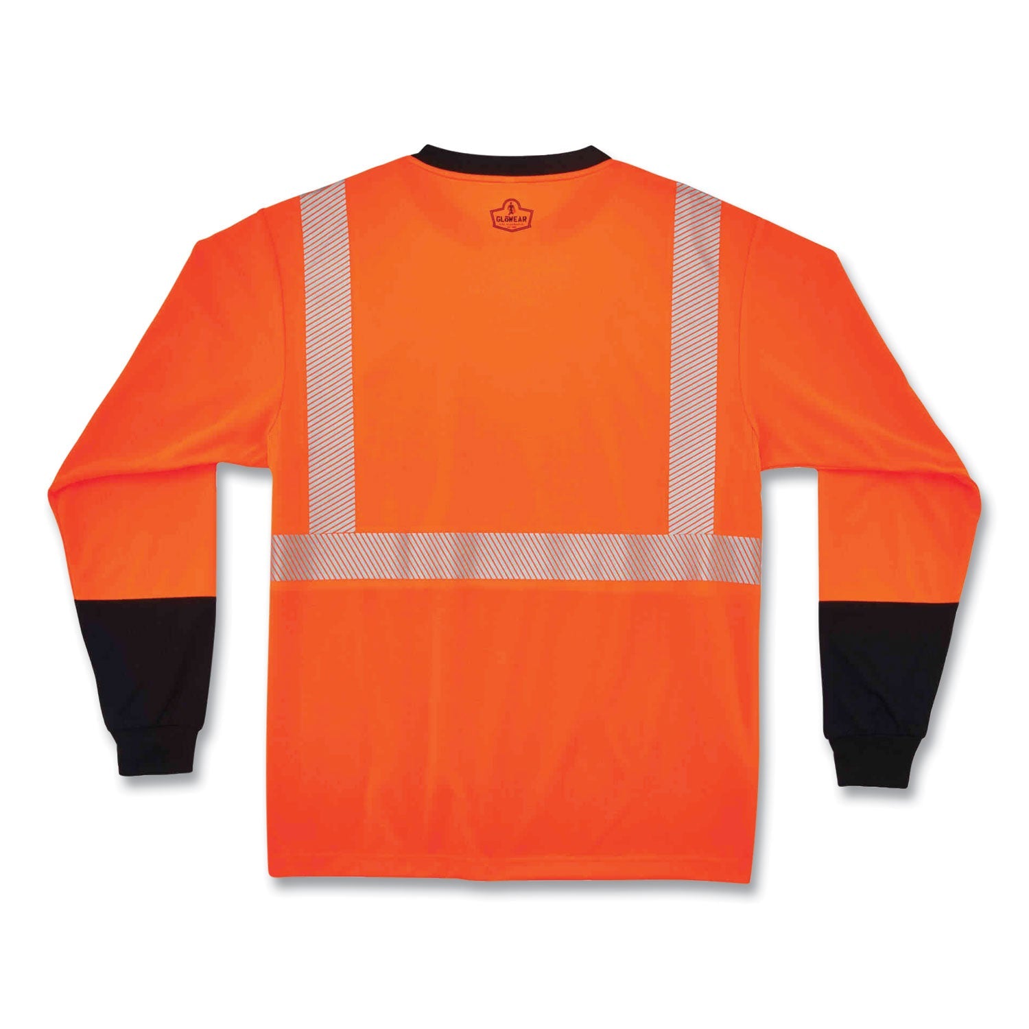 ergodyne® GloWear 8281BK Class 2 Long Sleeve Shirt with Black Bottom, Polyester, 3X-Large, Orange