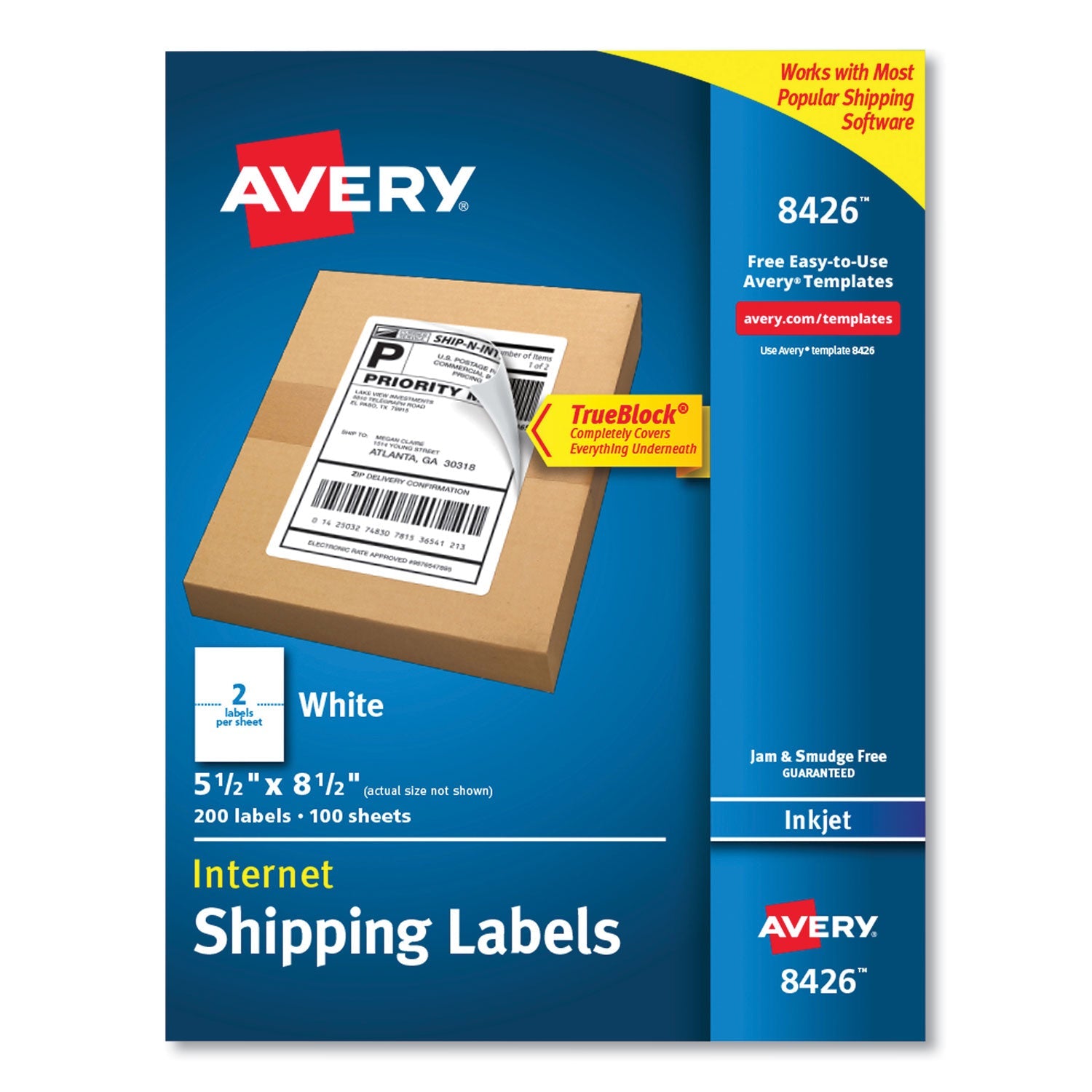 Shipping Labels with TrueBlock | 5.5x8.5 | 2-Pack