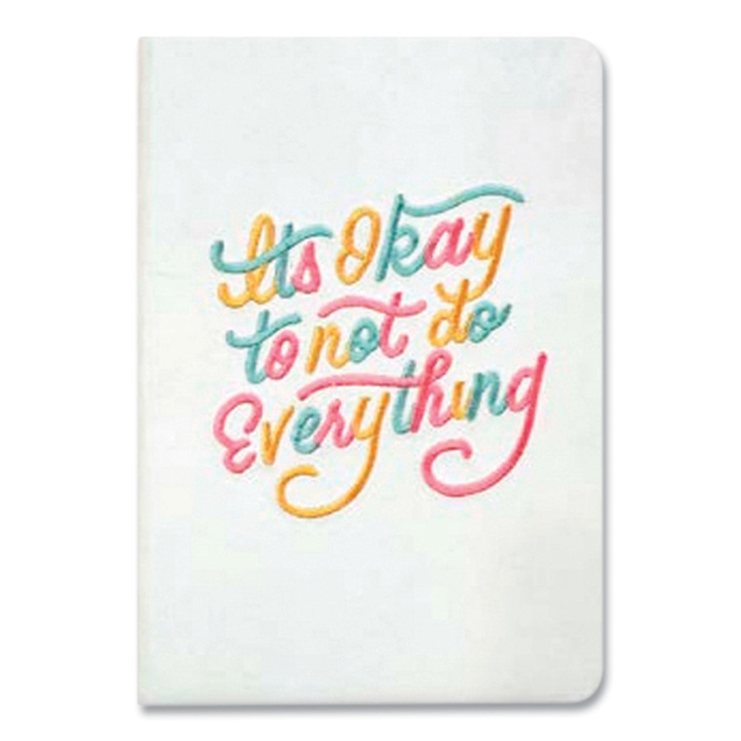 Embroidered Vegan-Suede Layflat Journal